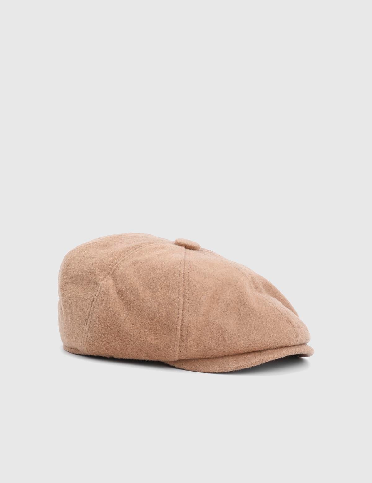 Wolter Camel Men's Fabric Flat Cap