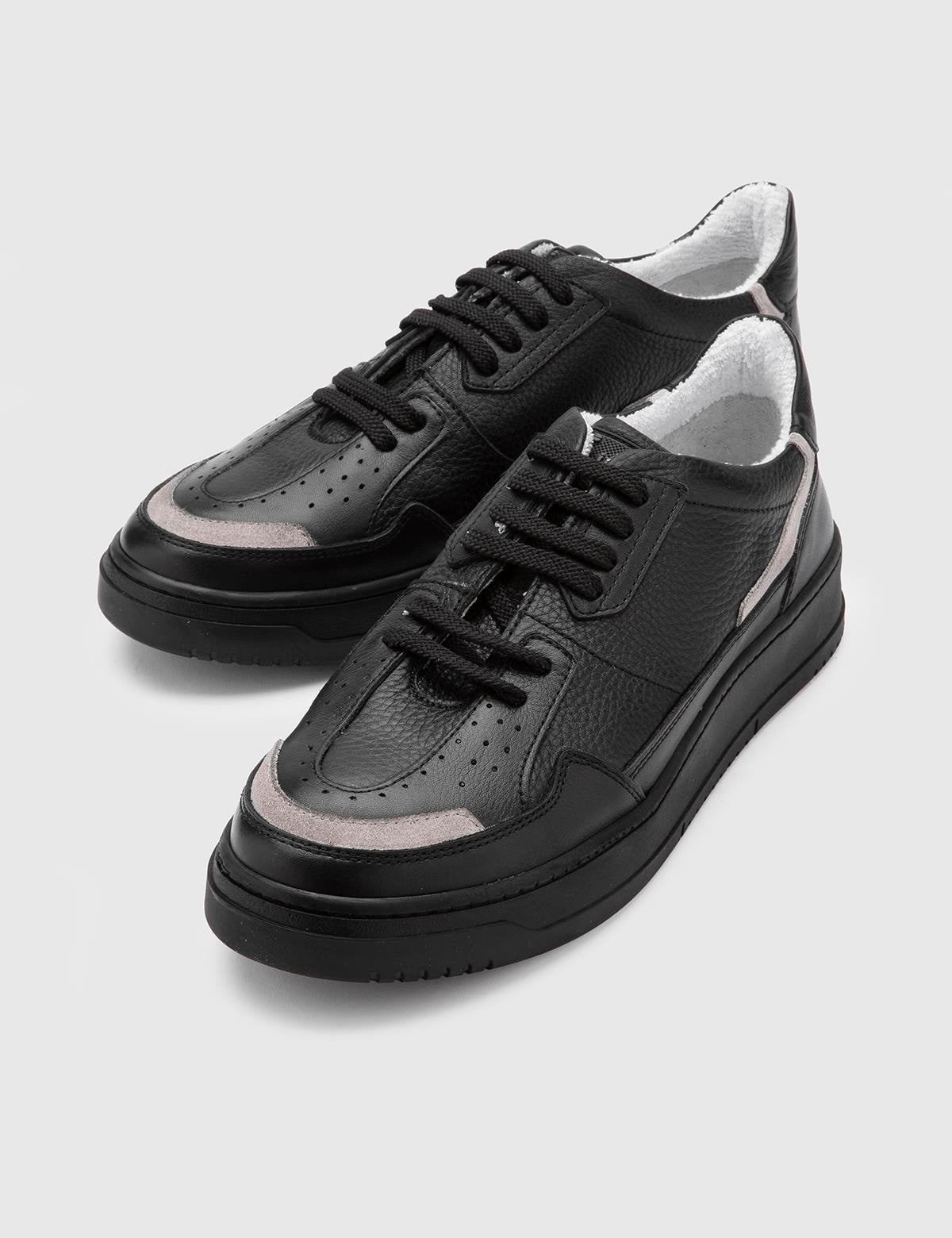 Yoko Black Leather Men's Sneaker