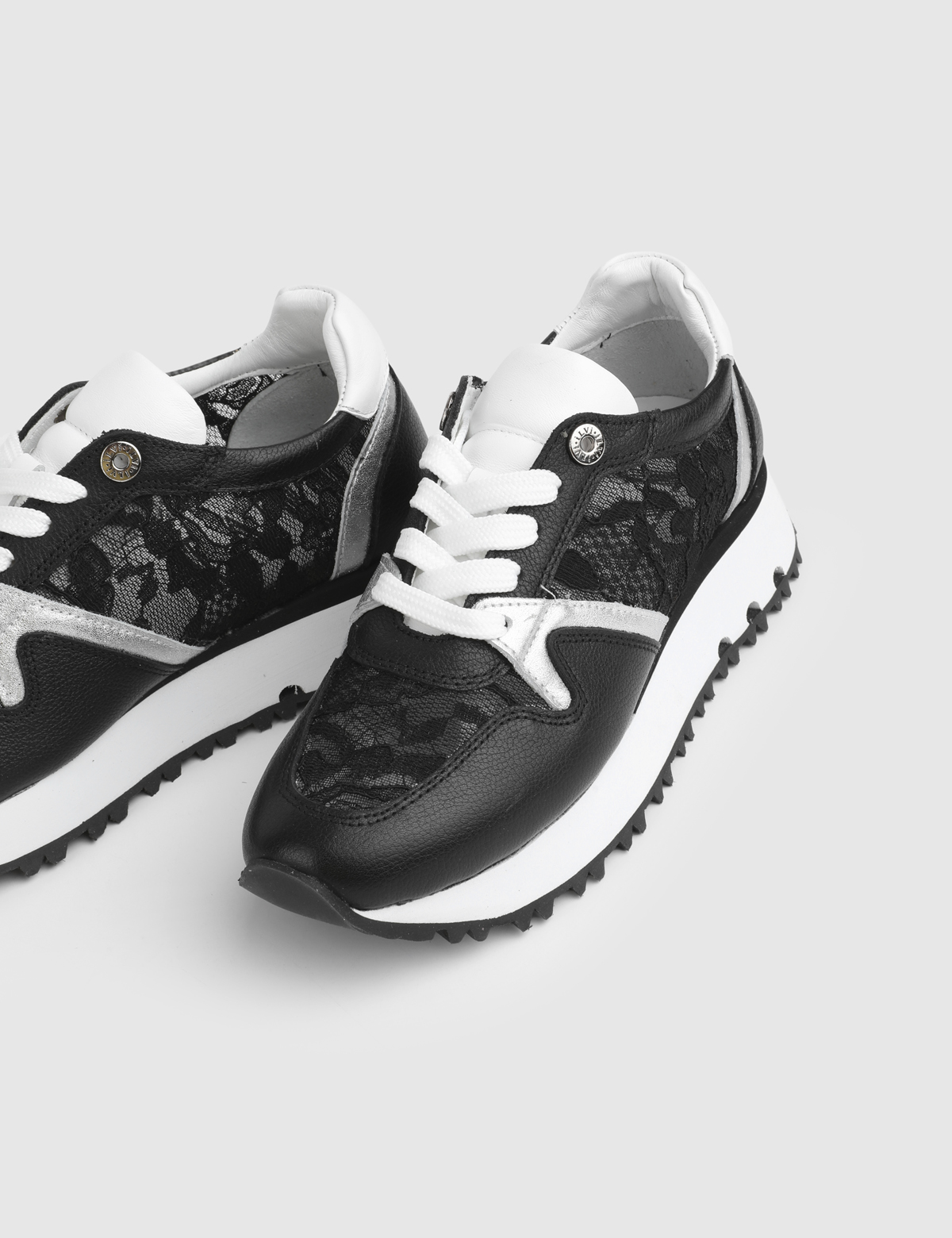 York Black Leather Women's Sneaker