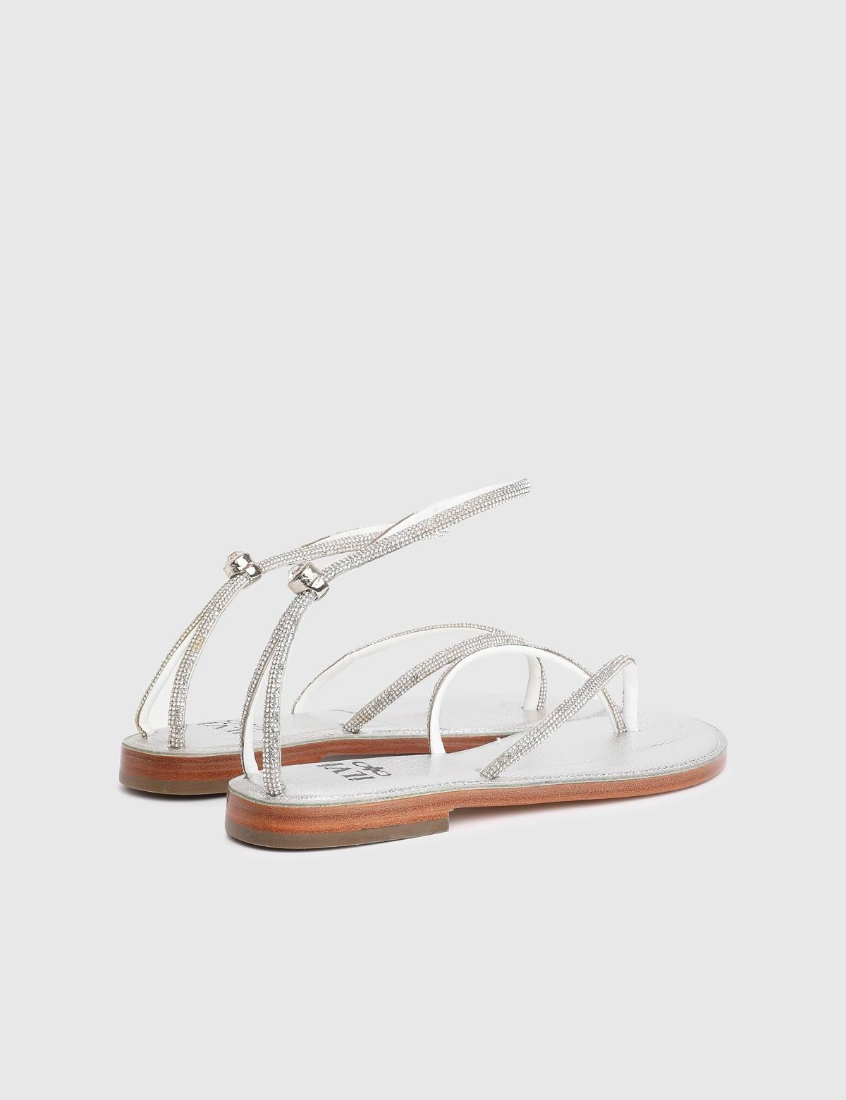 Yuhgara Silver Floater Leather Women's Sandal