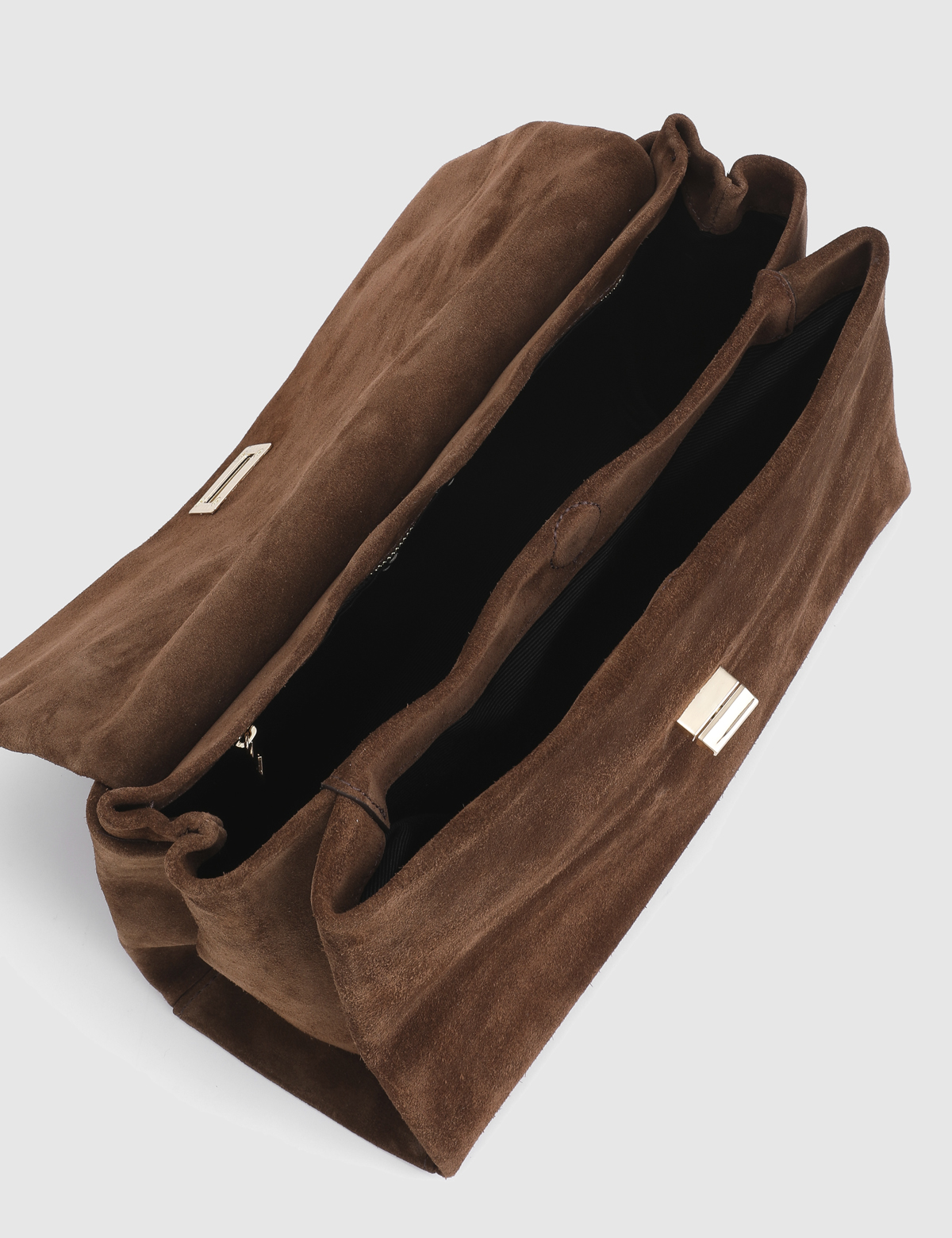 Zinovii Saddle Brown Suede Leather Women's Shoulder Bag