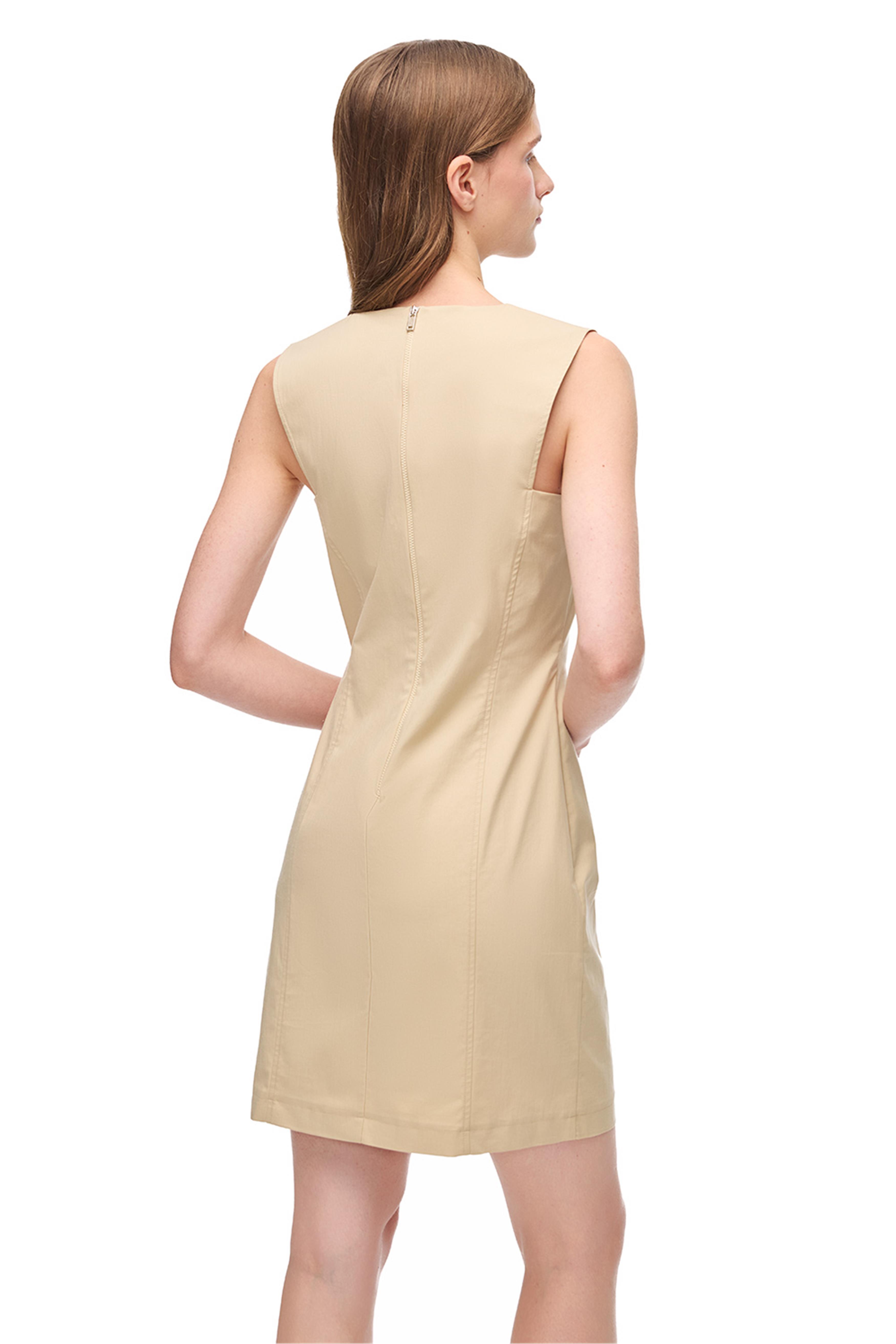 Açık Deve Tüğü Fermuar Detaylı Mini Elbise