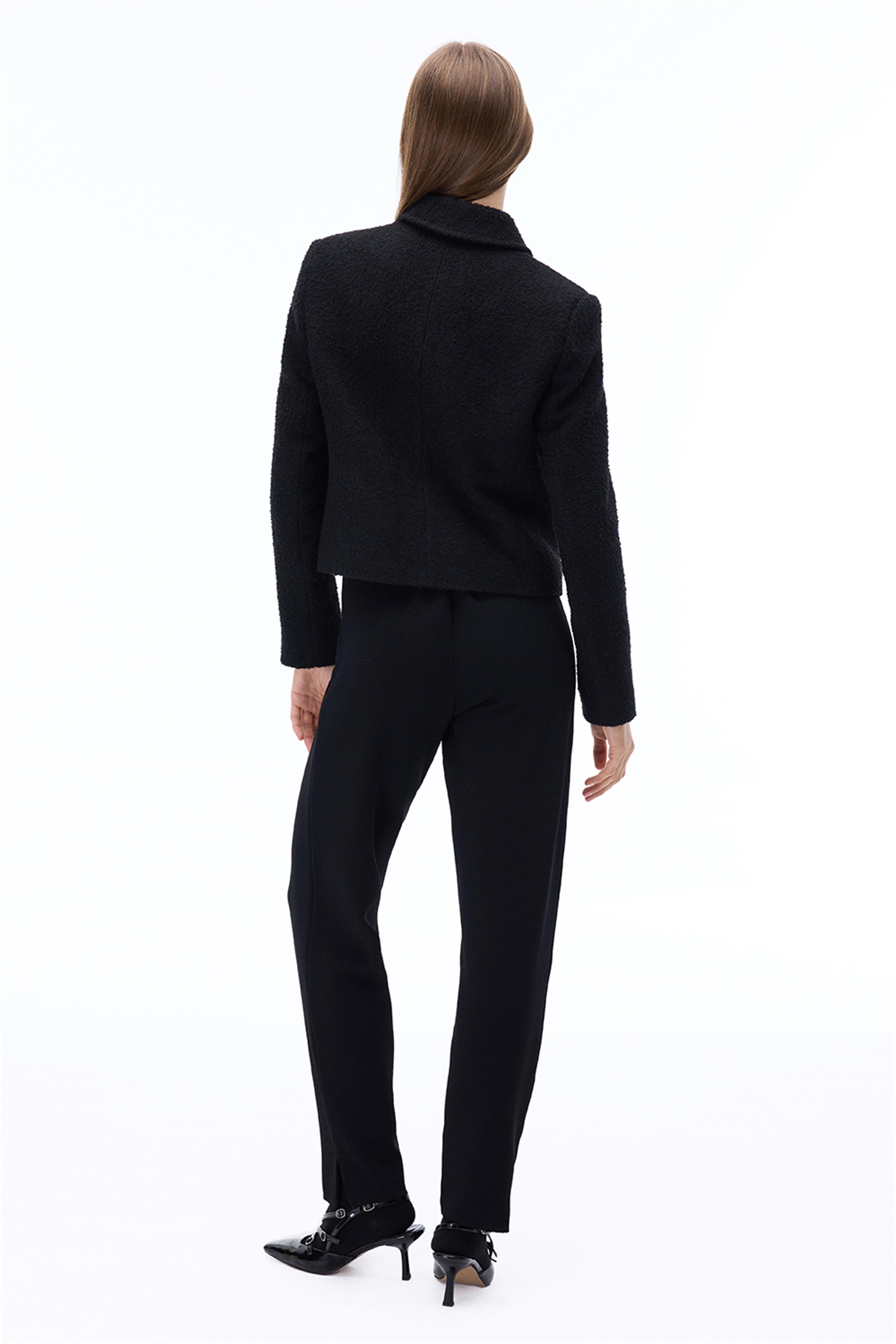 Almiras Regular Fit Takma Kol Siyah Renk Kadın Ceket