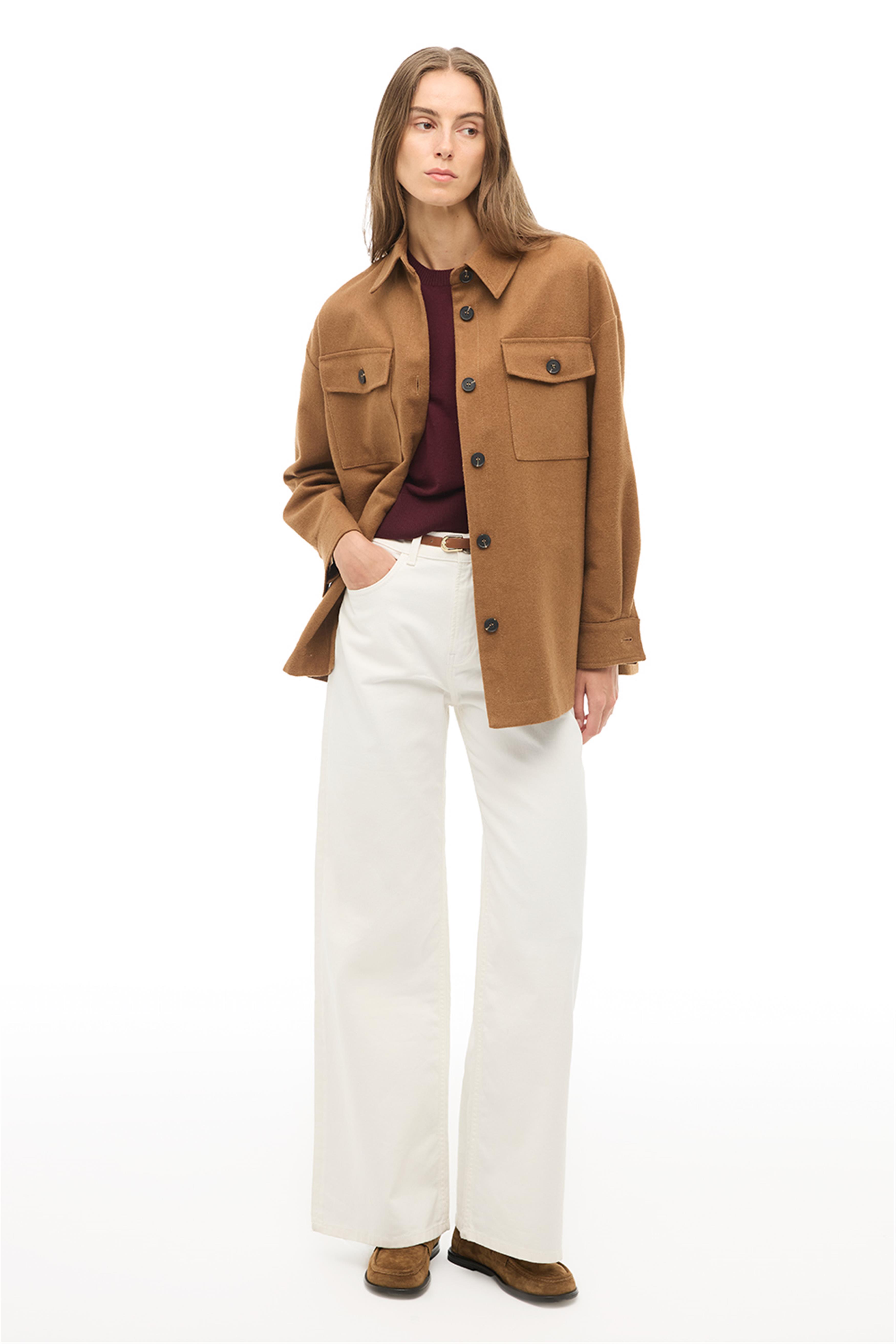 Angels Regular Fit Standart Boy Düşük Kollu Gömlek Yaka Devetuyu Mont