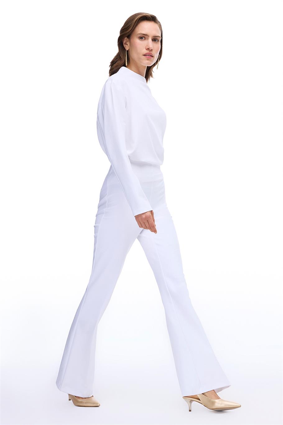 Animas Slim Fit Uzun Boy Beyaz Pantolon