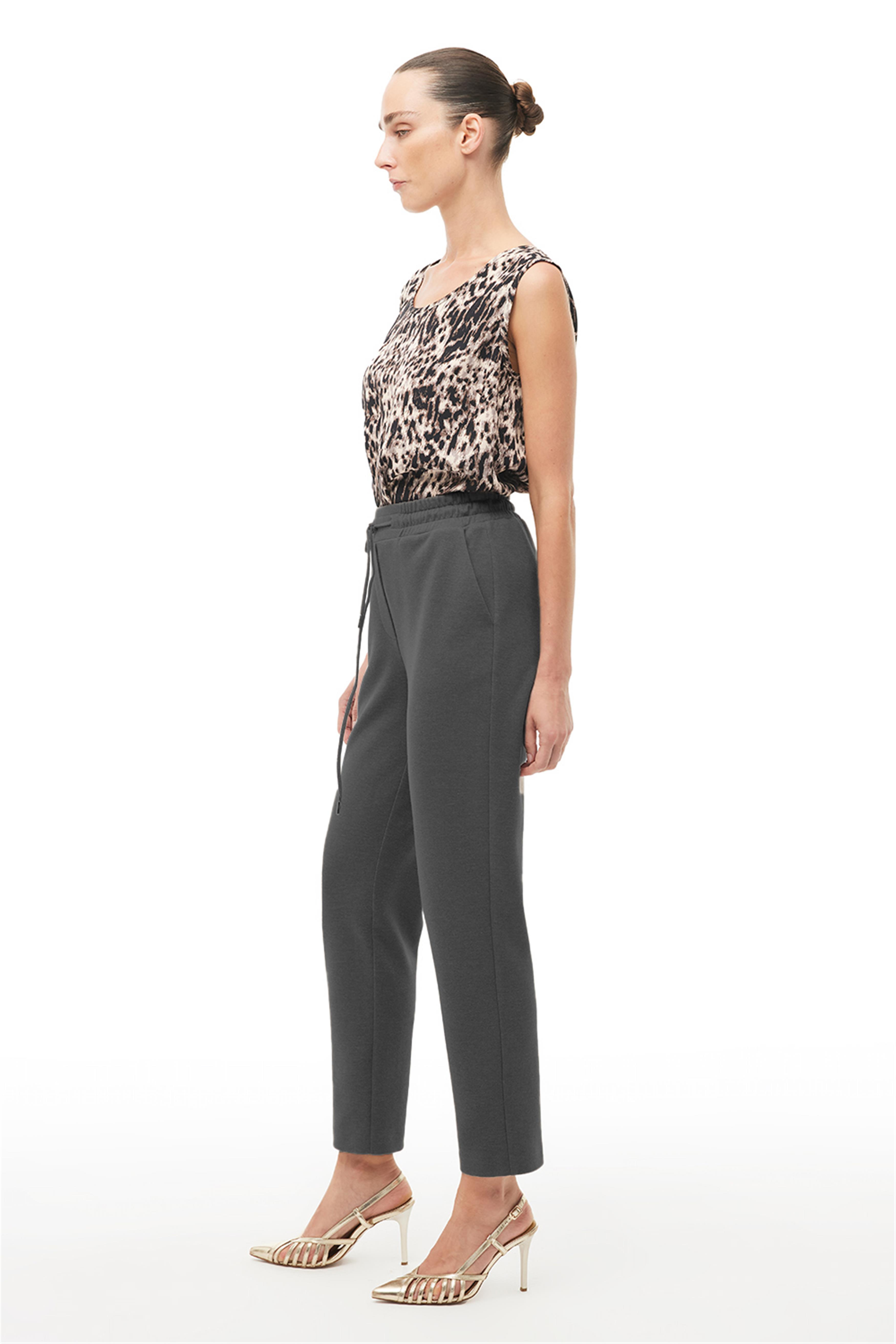 Antrasit Yüksek Bel Havuç Pnatolon