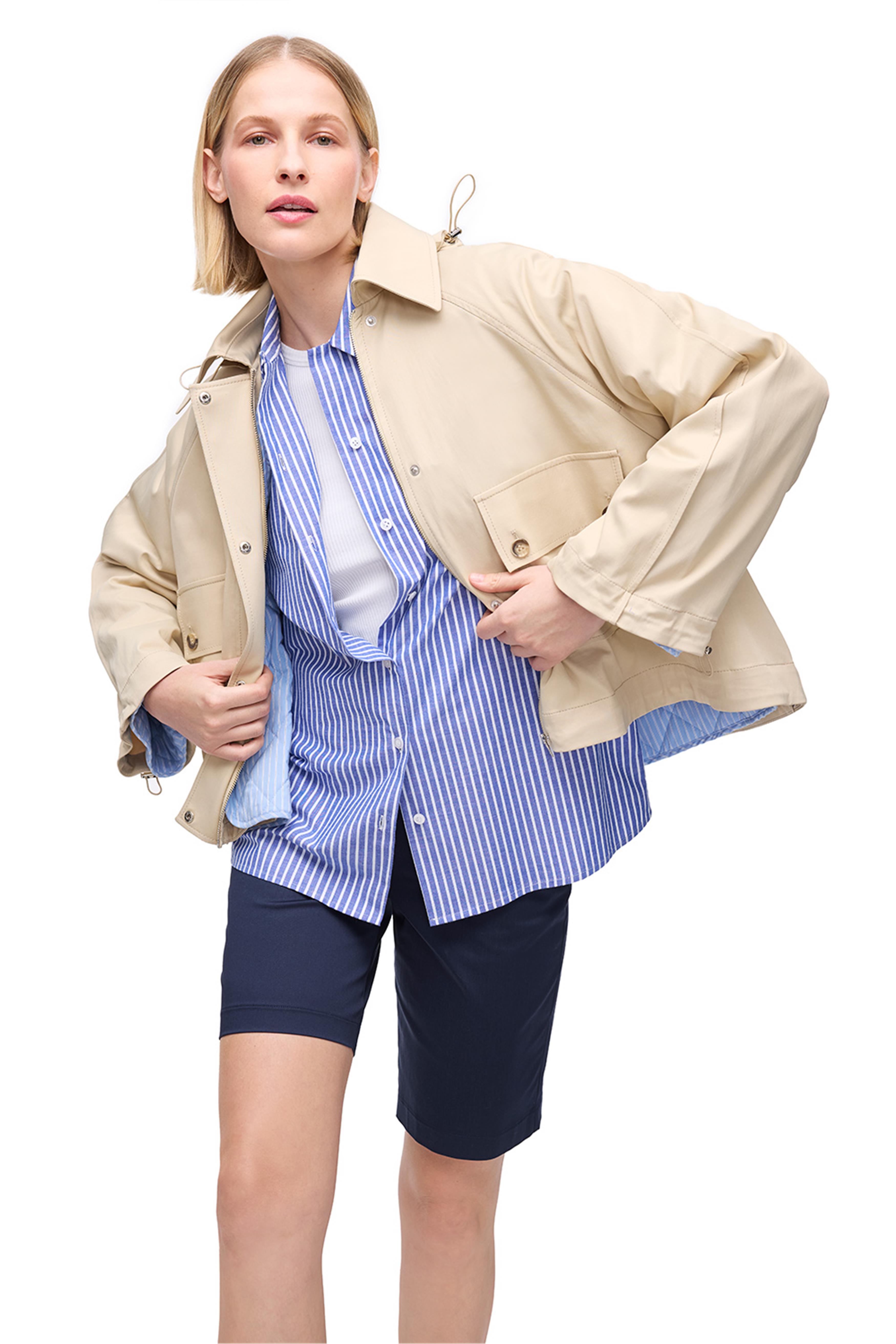 Bej Çıkarılabilir Yelekli Fonsiyonel Trençkot