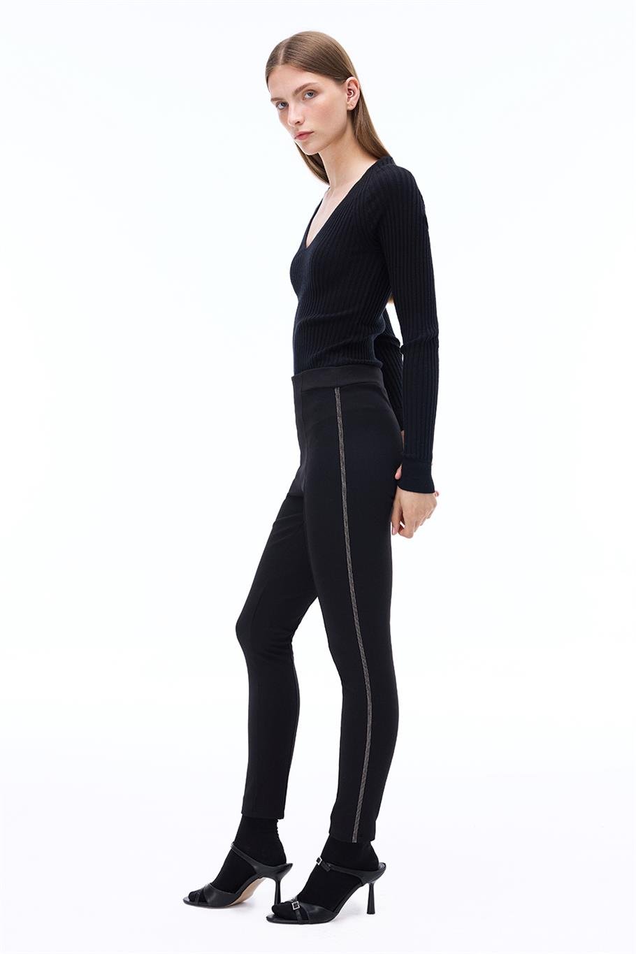 Betrias Slim Fit Standart Boy Siyah Tayt