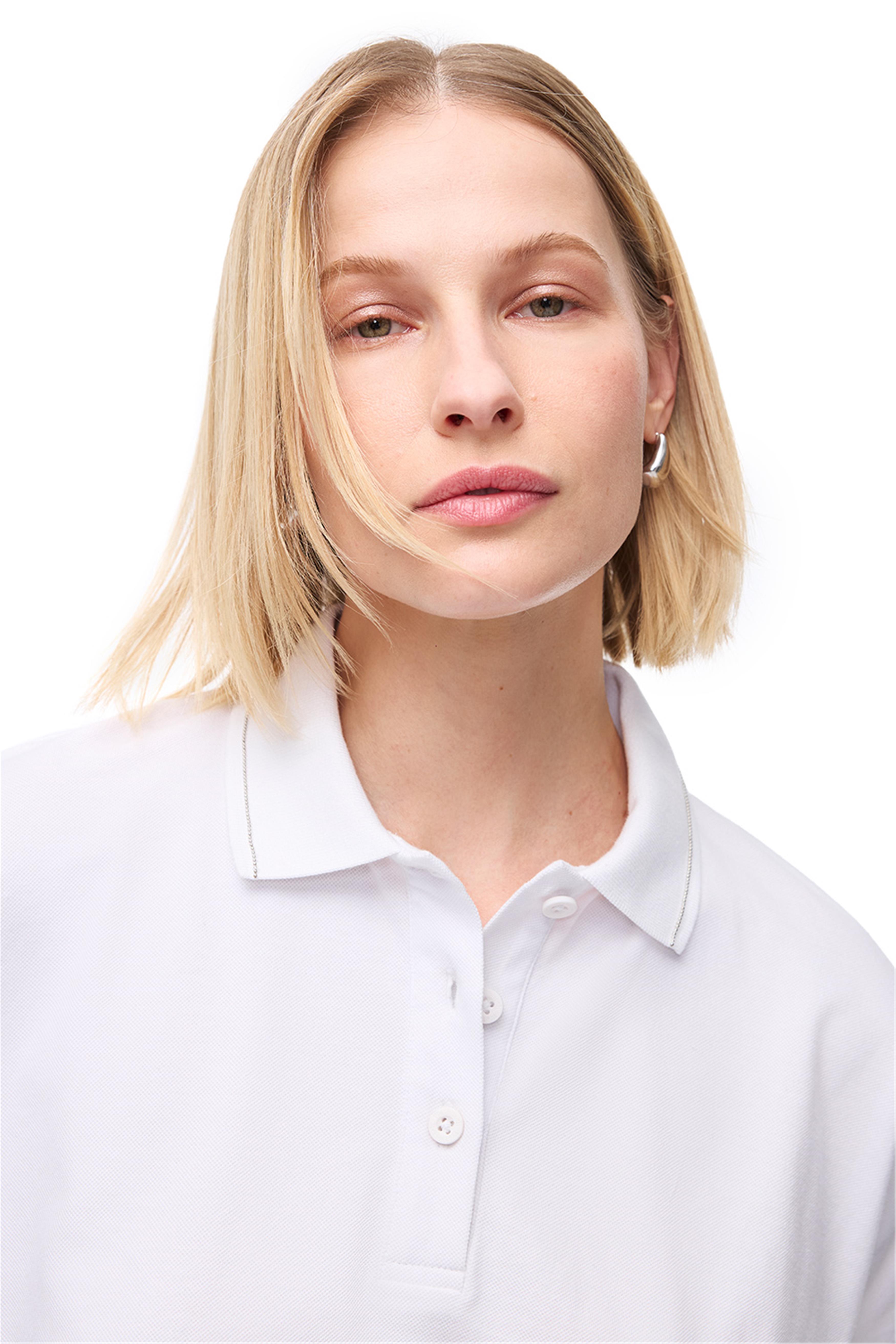 Beyaz Gömlek Yaka Tişört