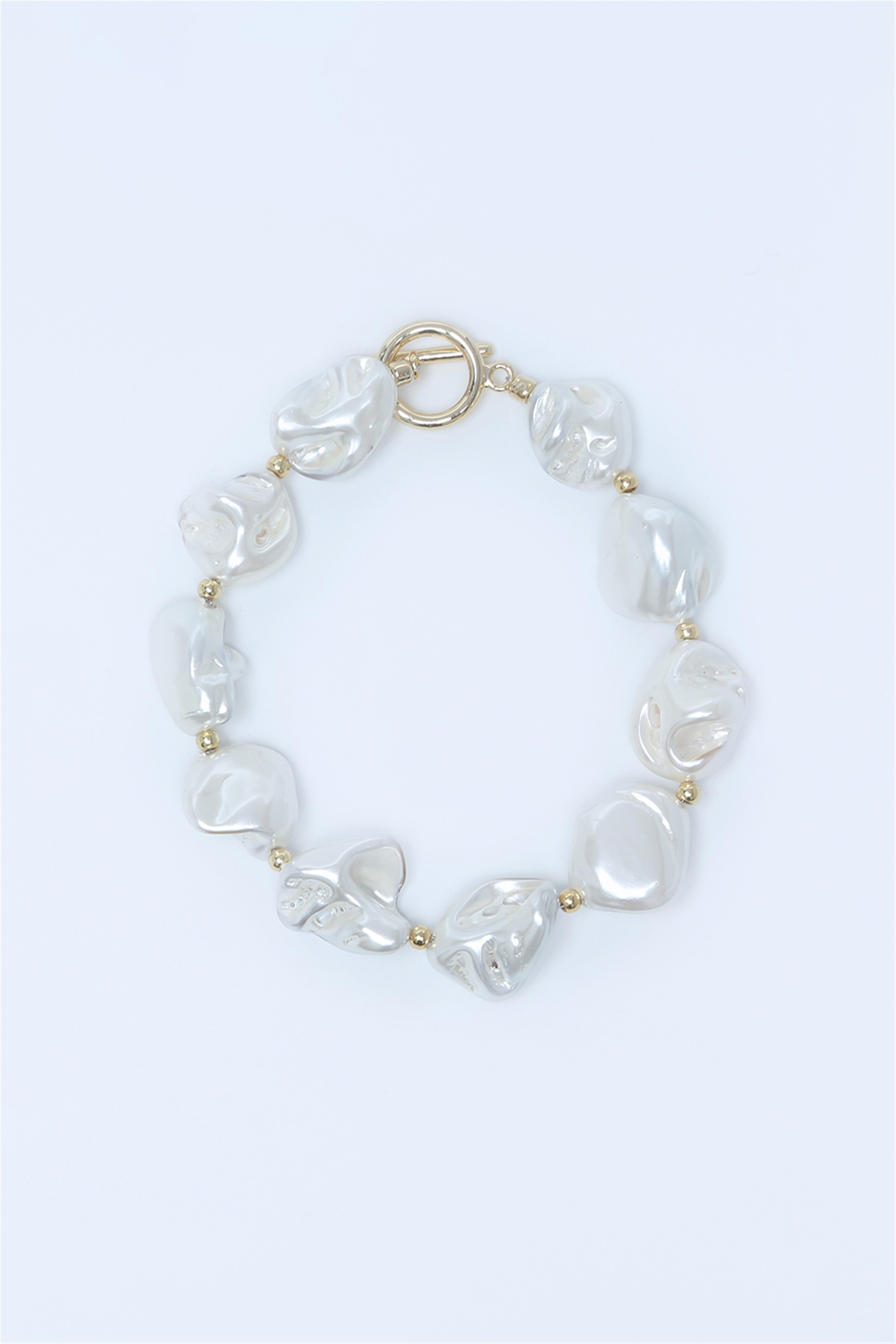 Beyaz Renk Kadın Bileklik