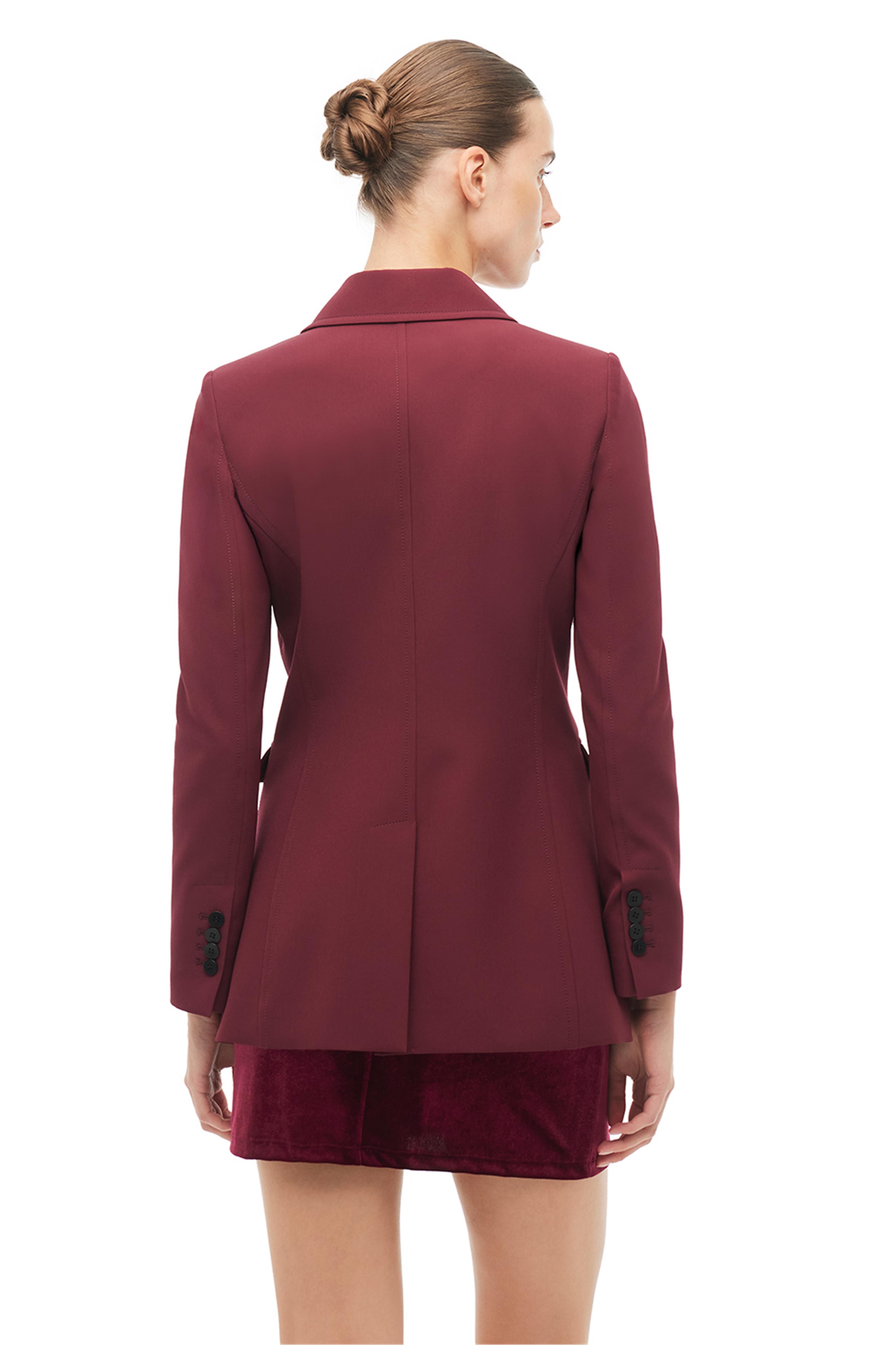 Bordo Klasik Yaka Ceket