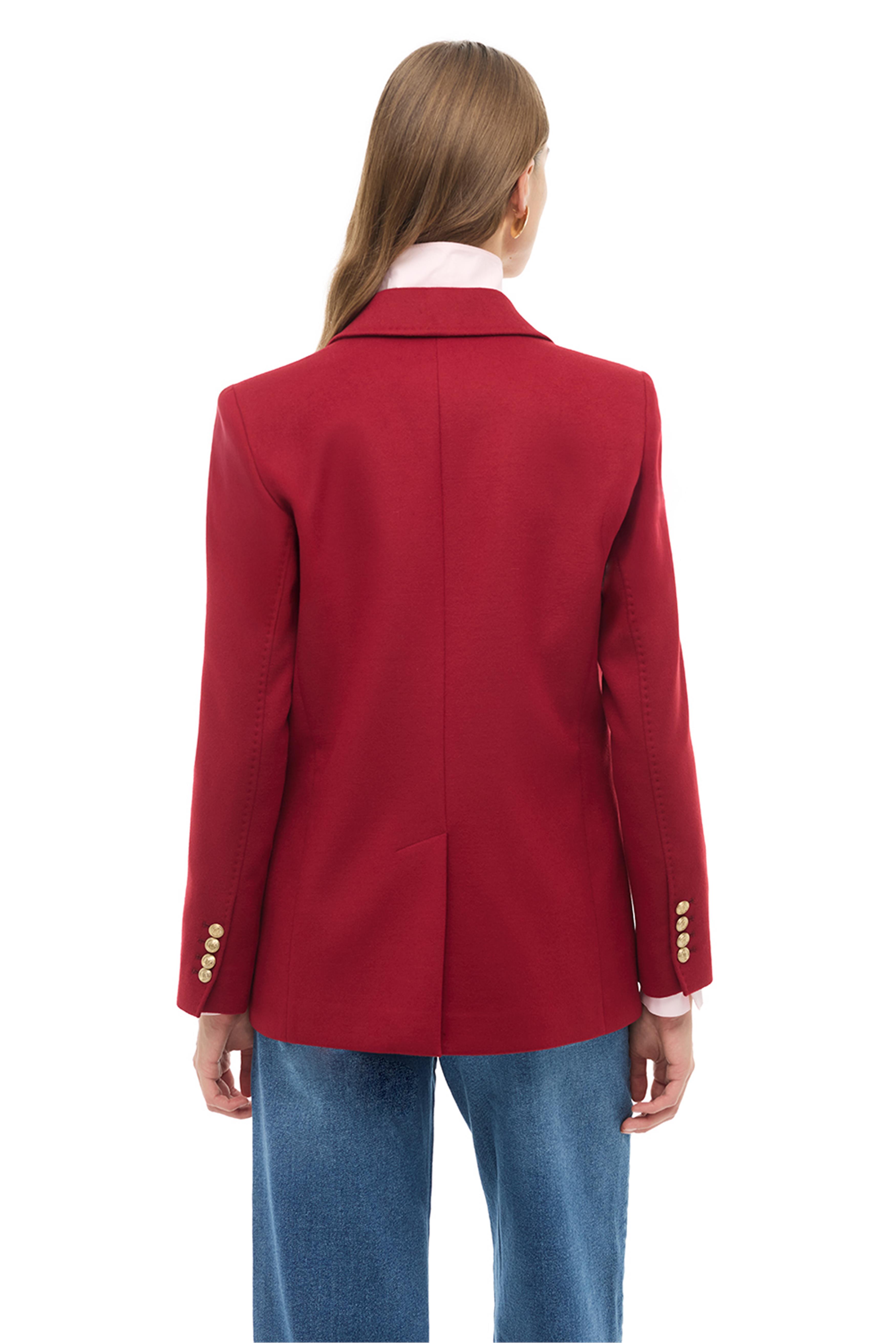 Bordo Klasik Yaka Ceket