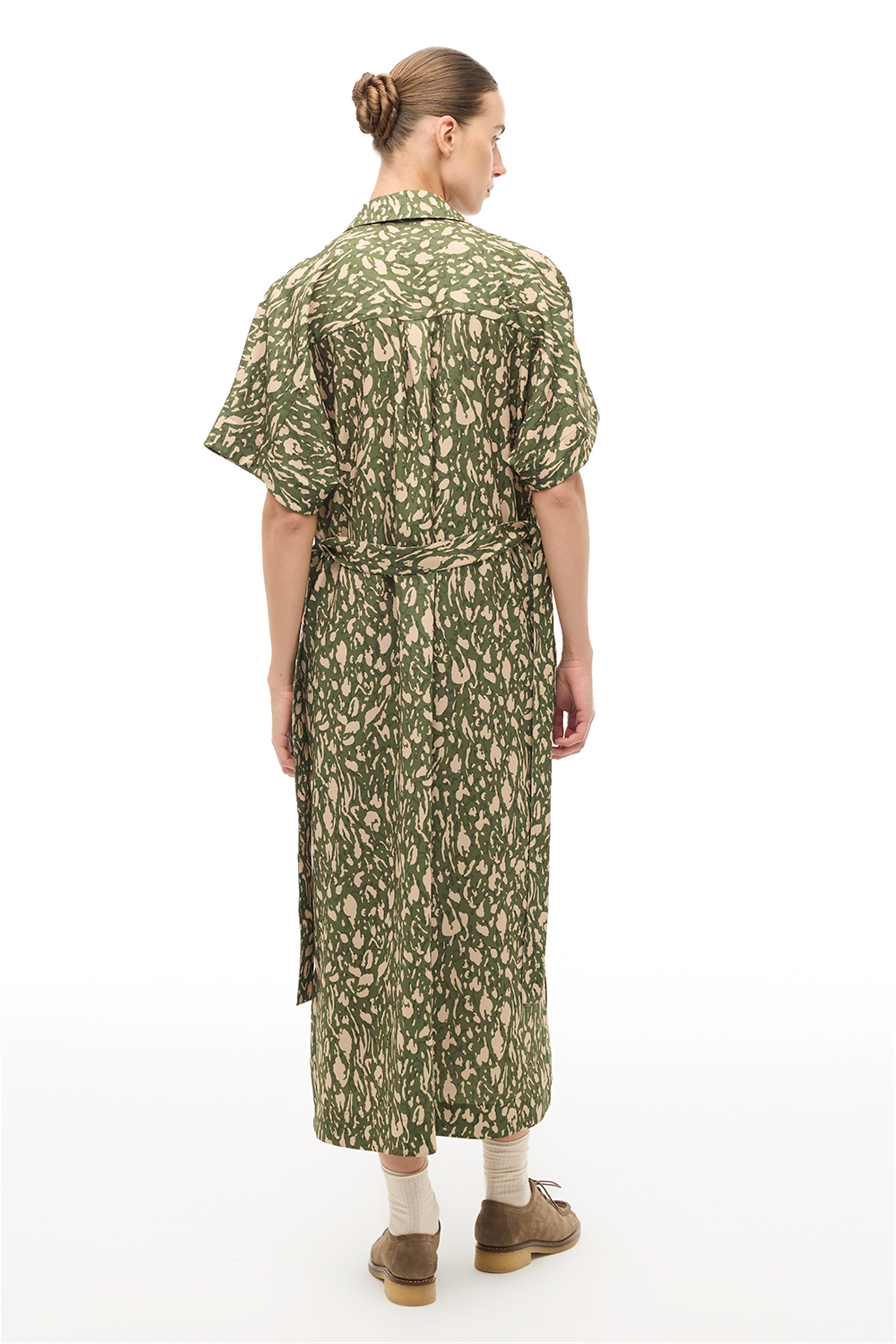 Çok Renkli Bilek Boy Elbise