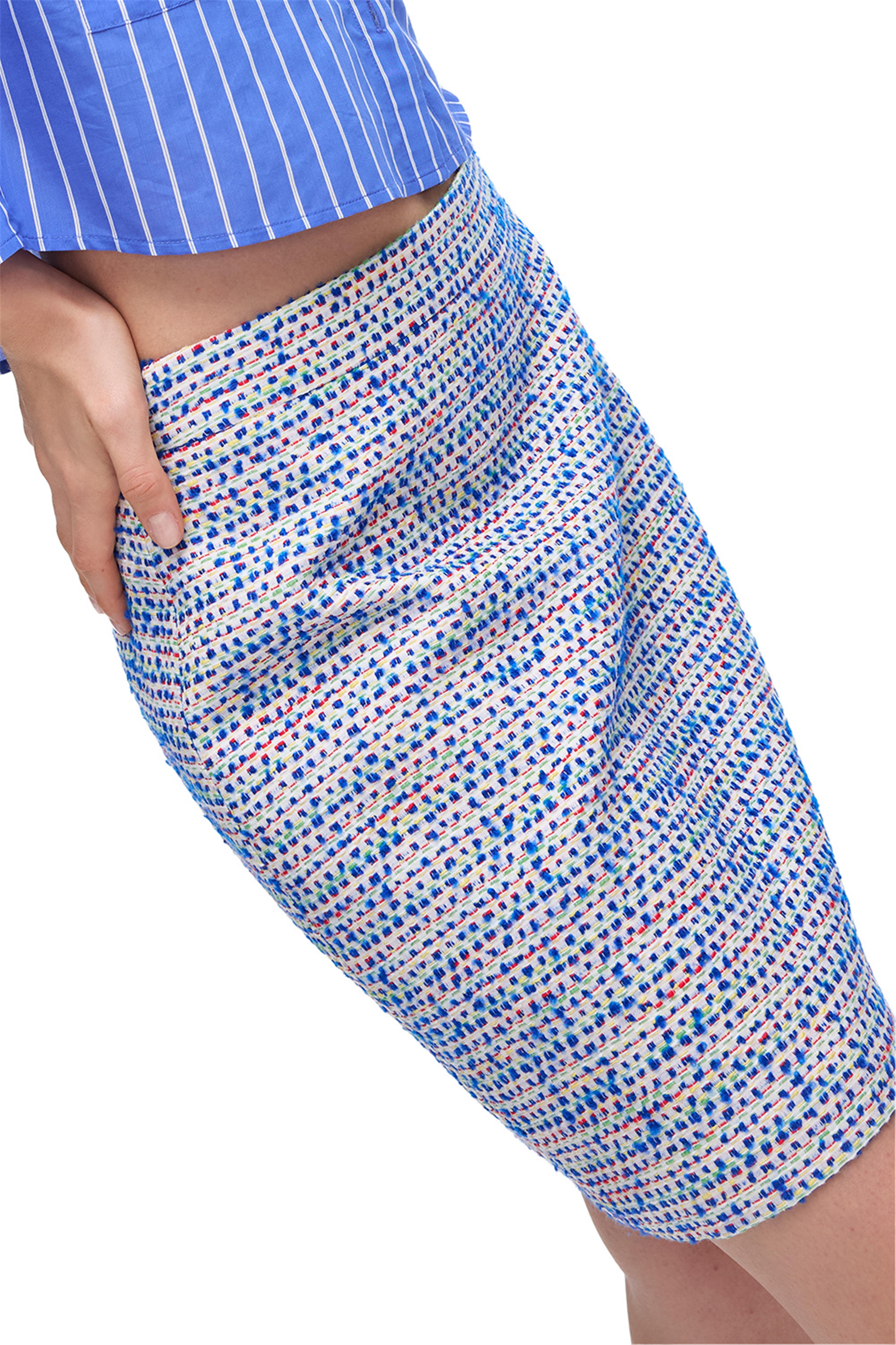 Çok Renkli Brave Regular Fit Yüksek Bel Mini Boy Etek