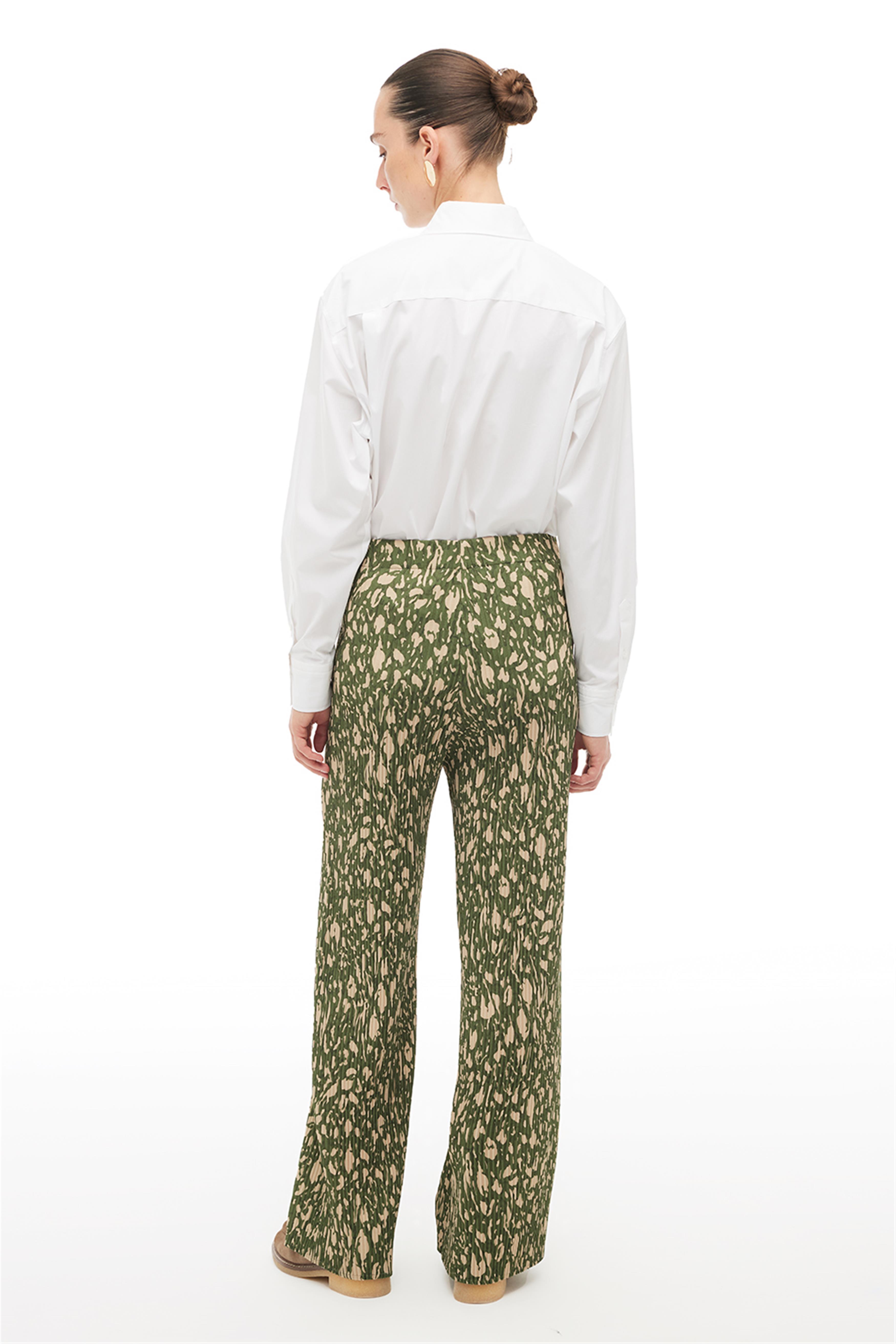 Çok Renkli Geniş Paça Pantolon