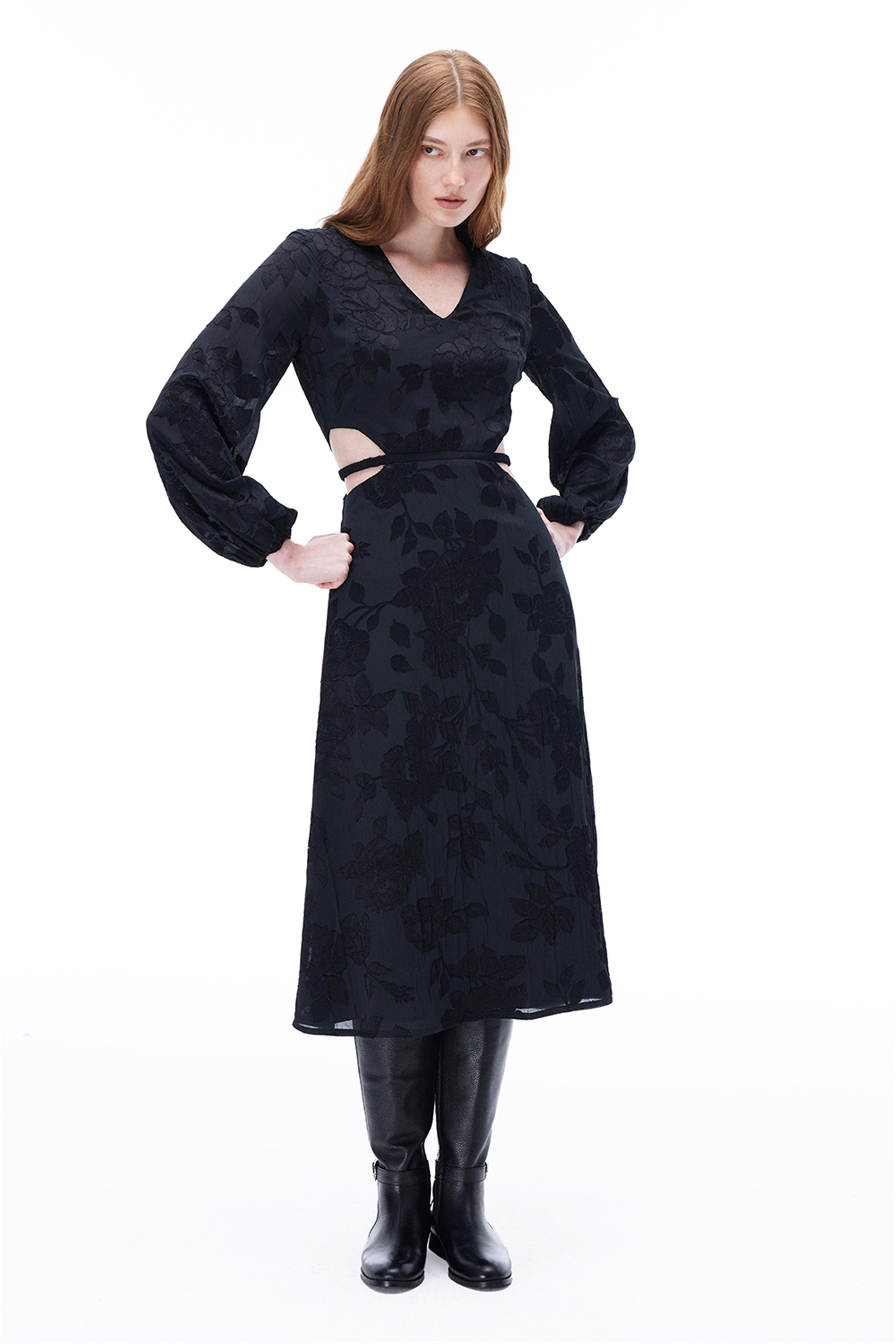 Crush Siyah Renk Elbise