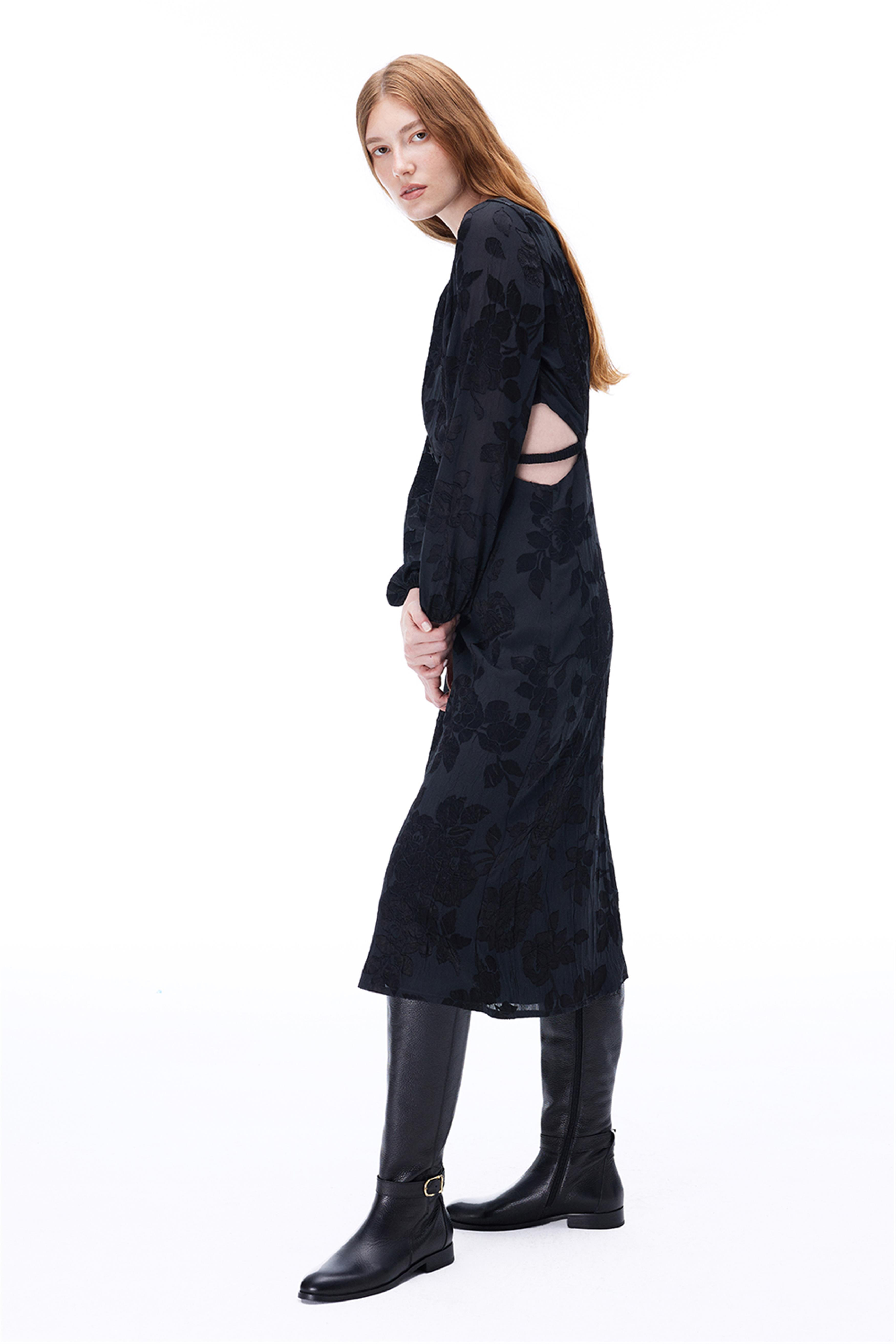 Crush Siyah Renk Elbise