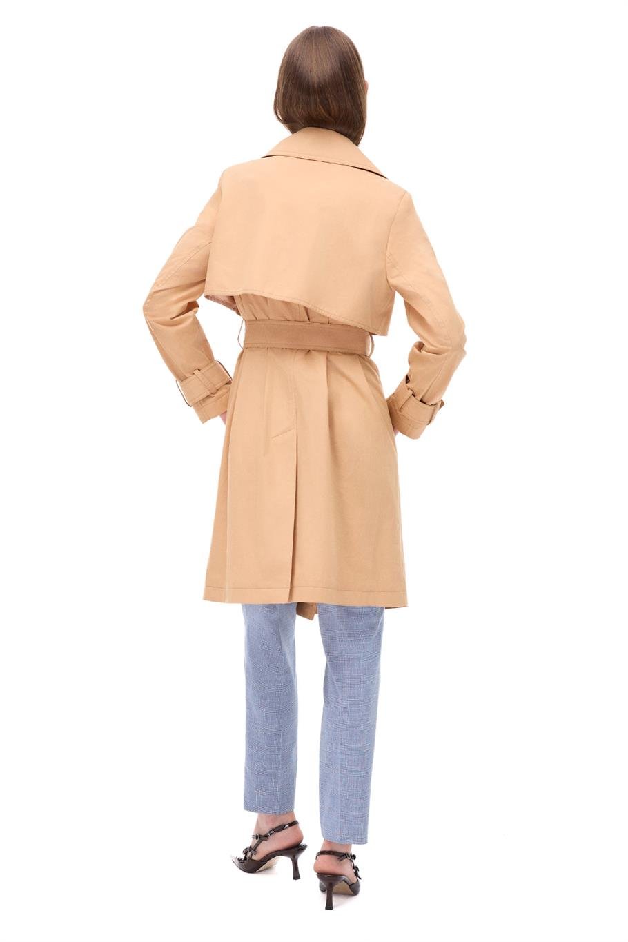 Devetüyü Klasik Yaka Trençkot