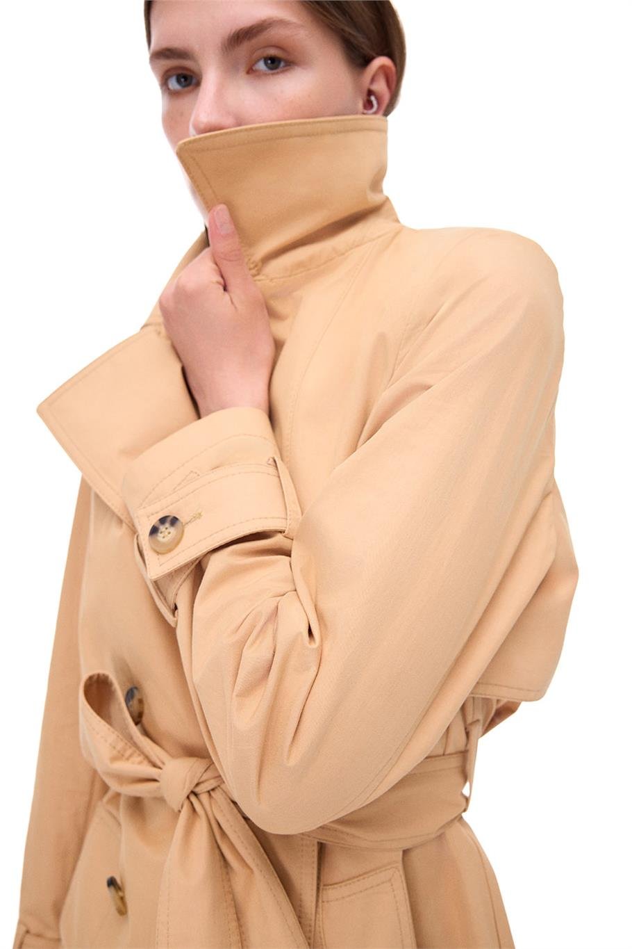 Devetüyü Klasik Yaka Trençkot