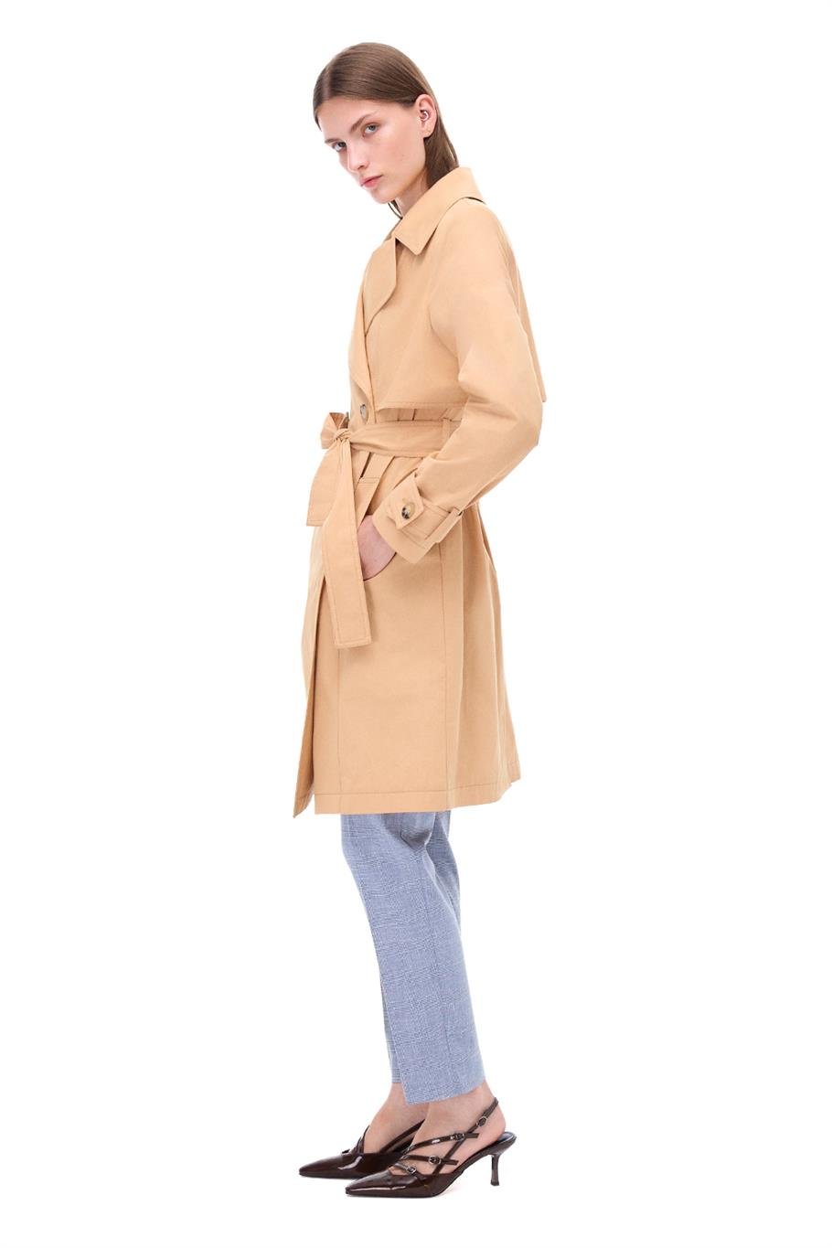 Devetüyü Klasik Yaka Trençkot