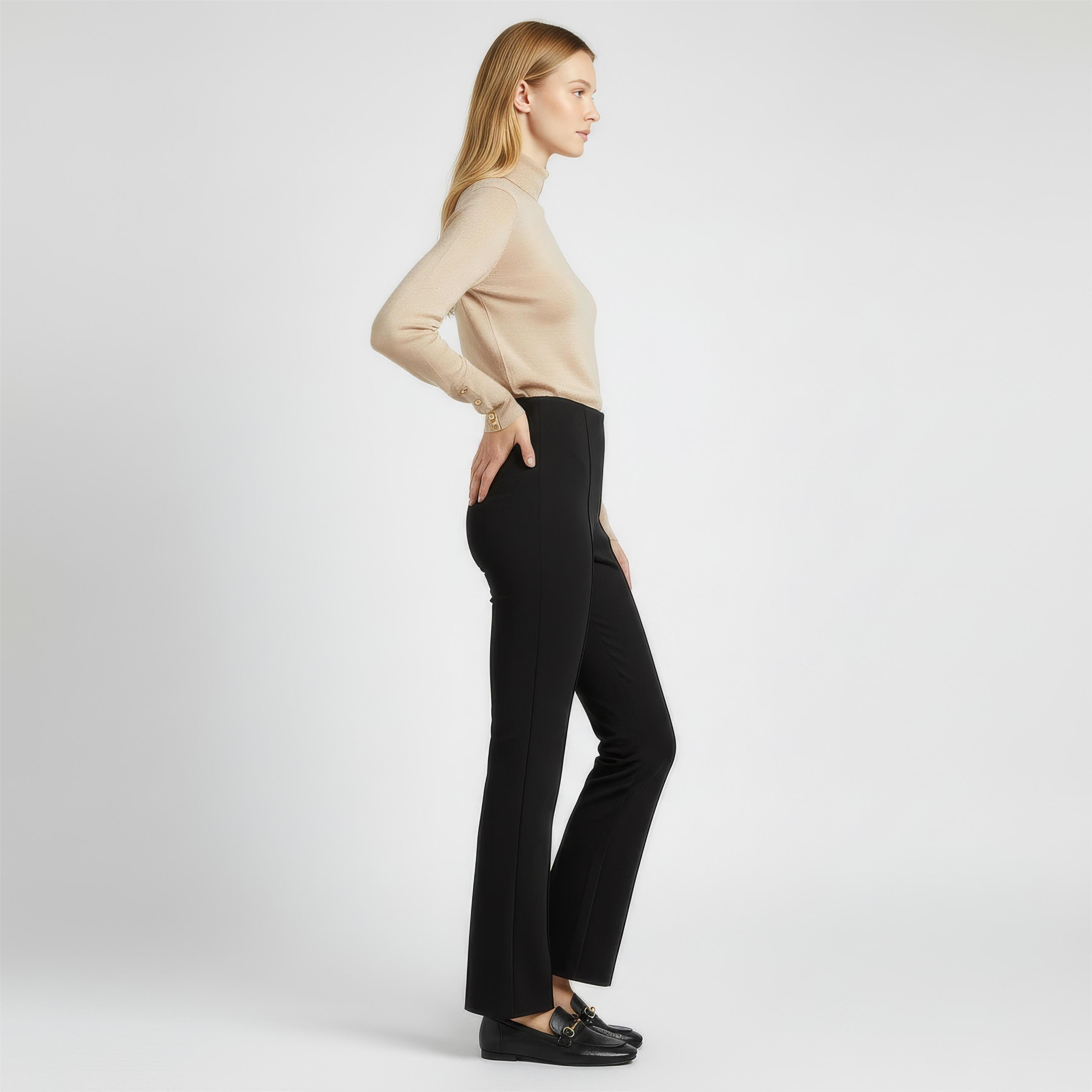 Ekru Balıkçı Yaka Slim Fit Triko Kazak