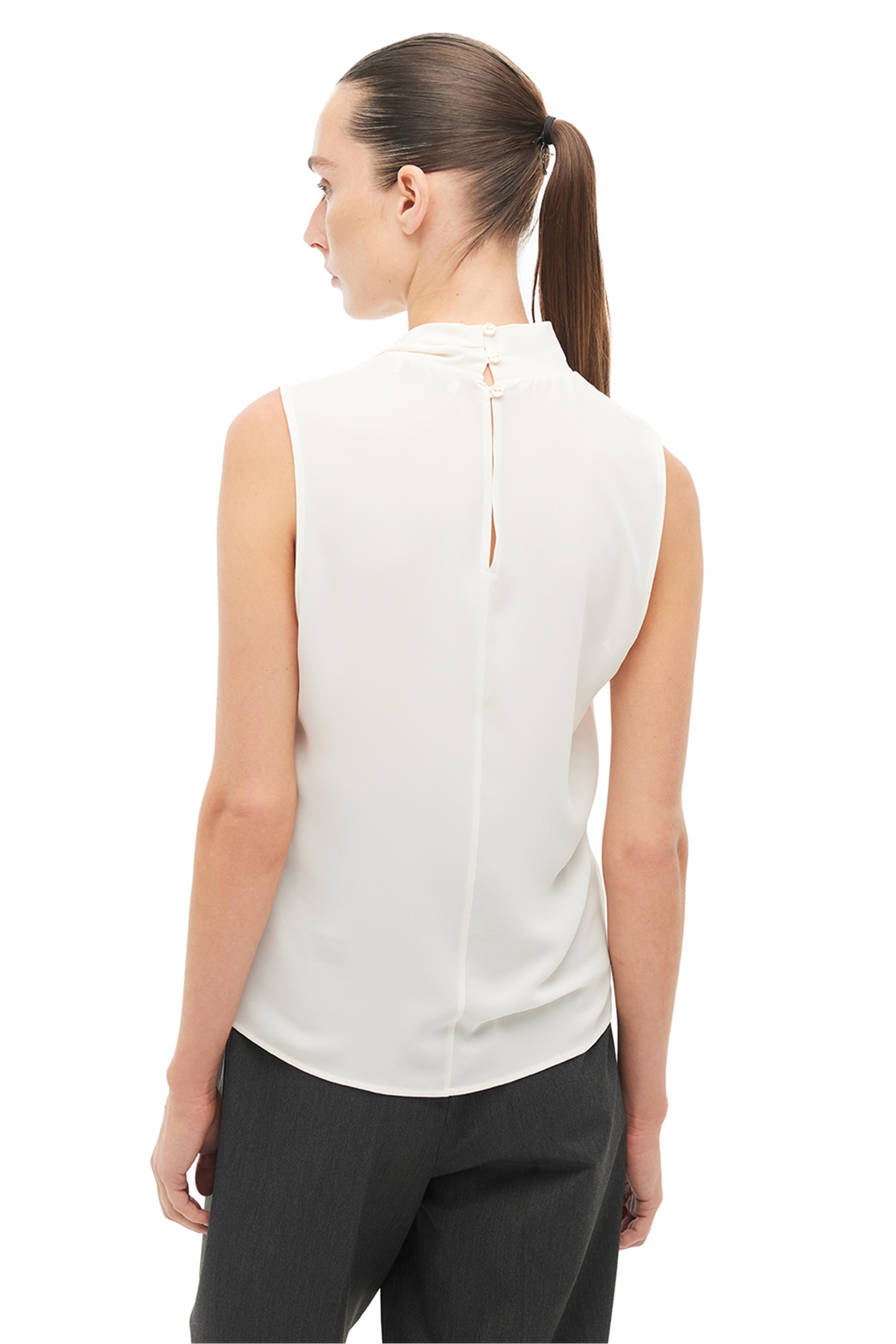 Ekru Degaje Yaka Bluz