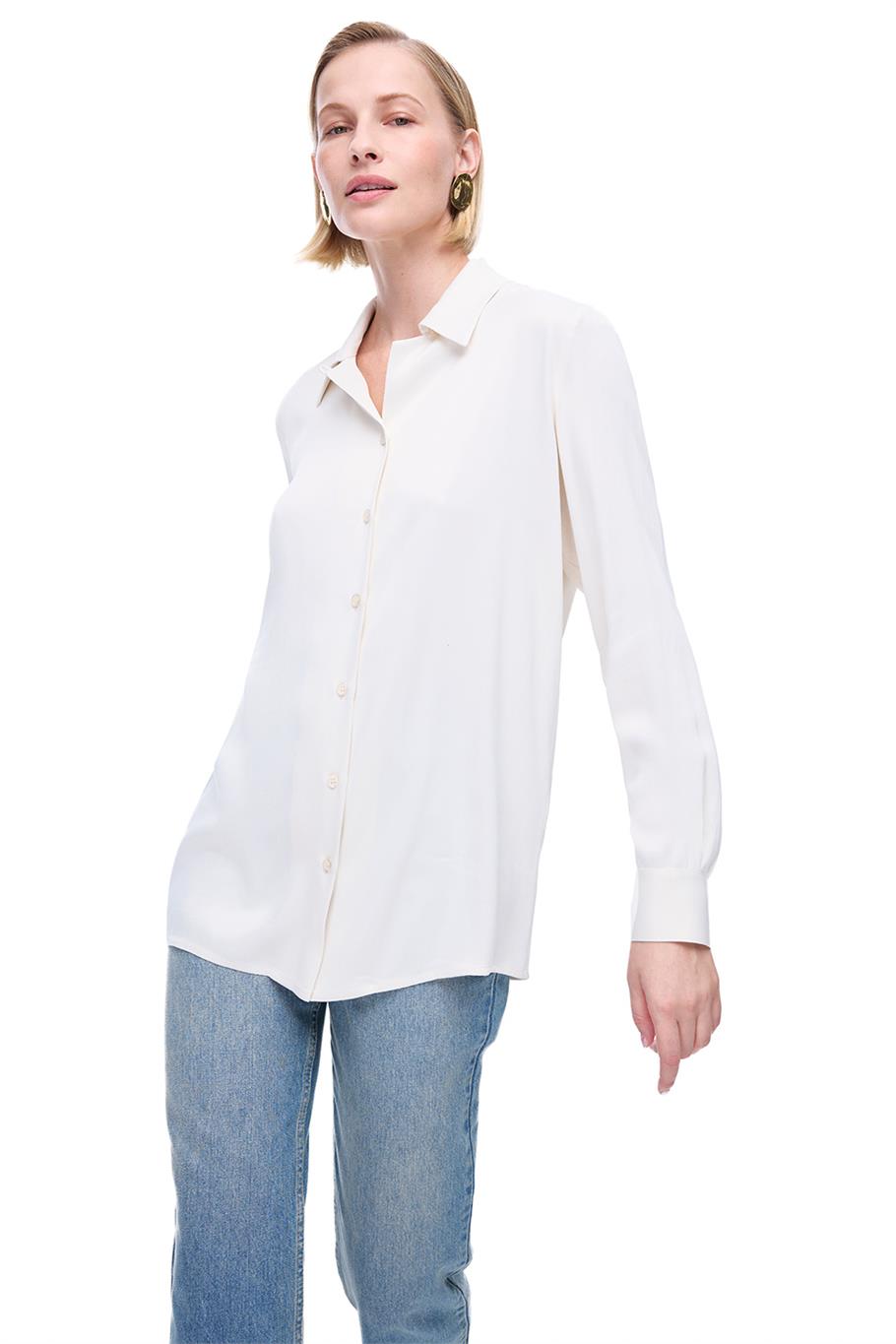 Ekru Klasik Yaka Gömlek