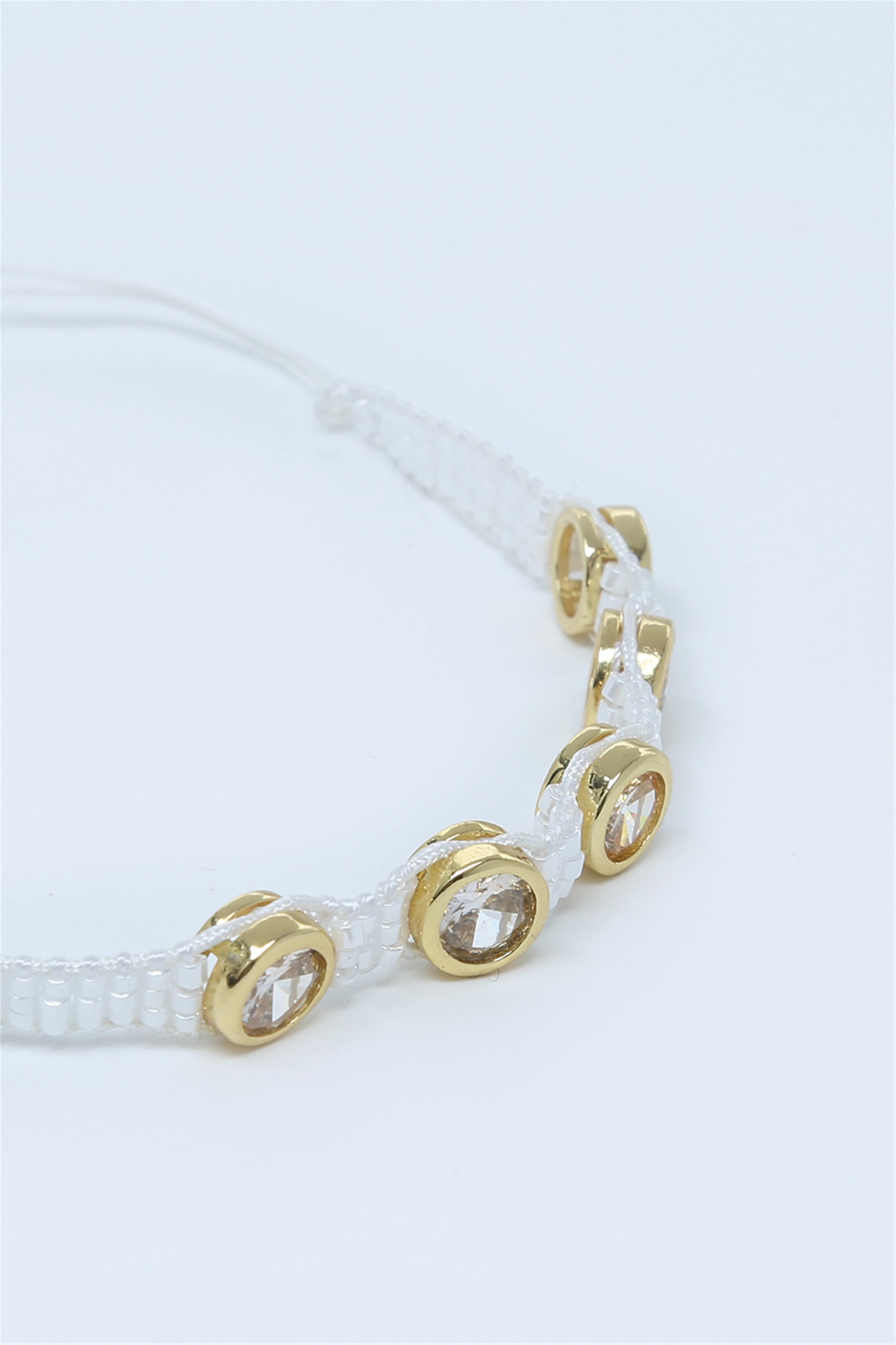 Gri Beyaz Renk Kadın Bileklik