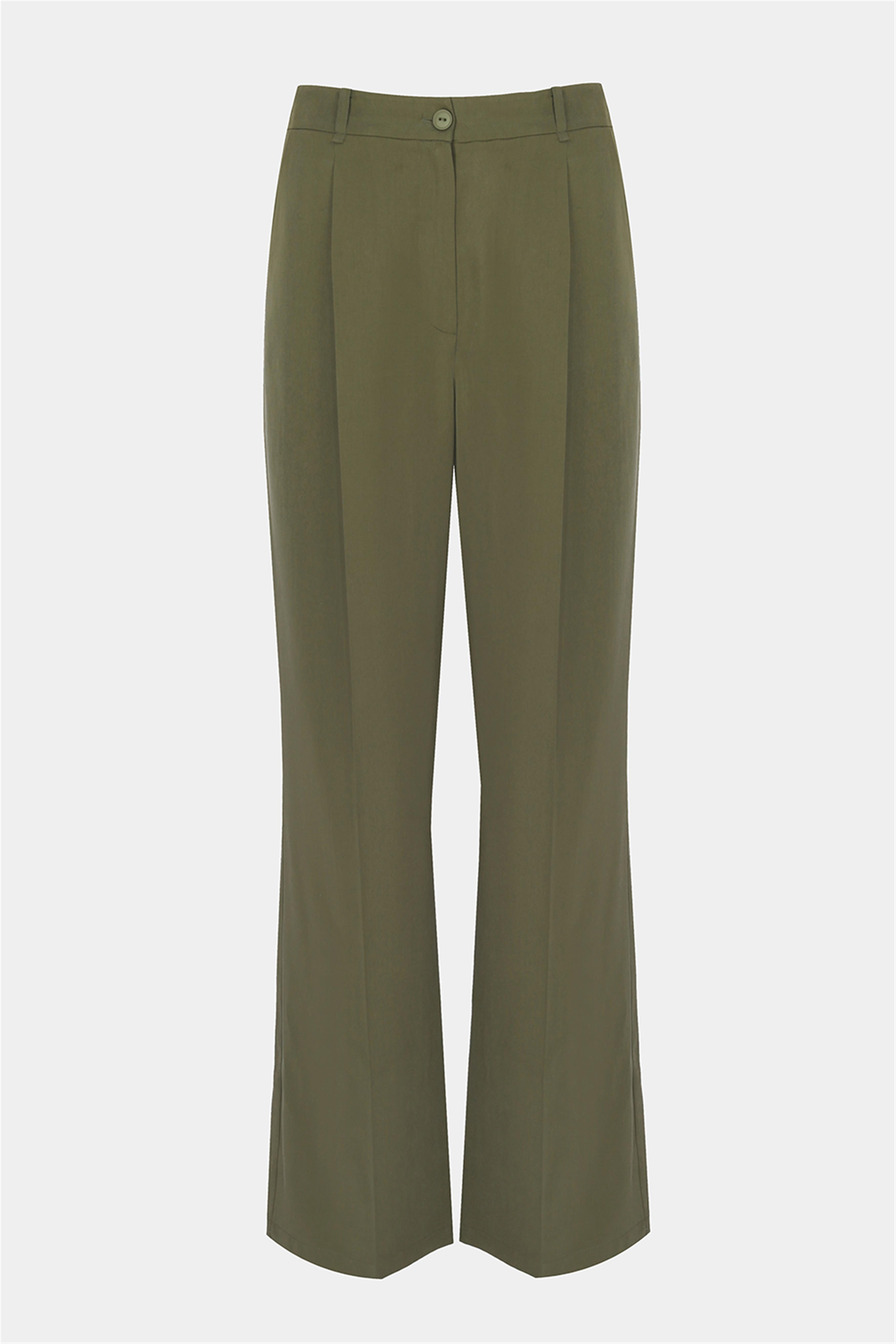 Haki Days Regular Fit Yüksek Bel Pantolon