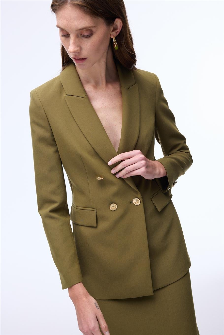 Haki Klasik Yaka Ceket