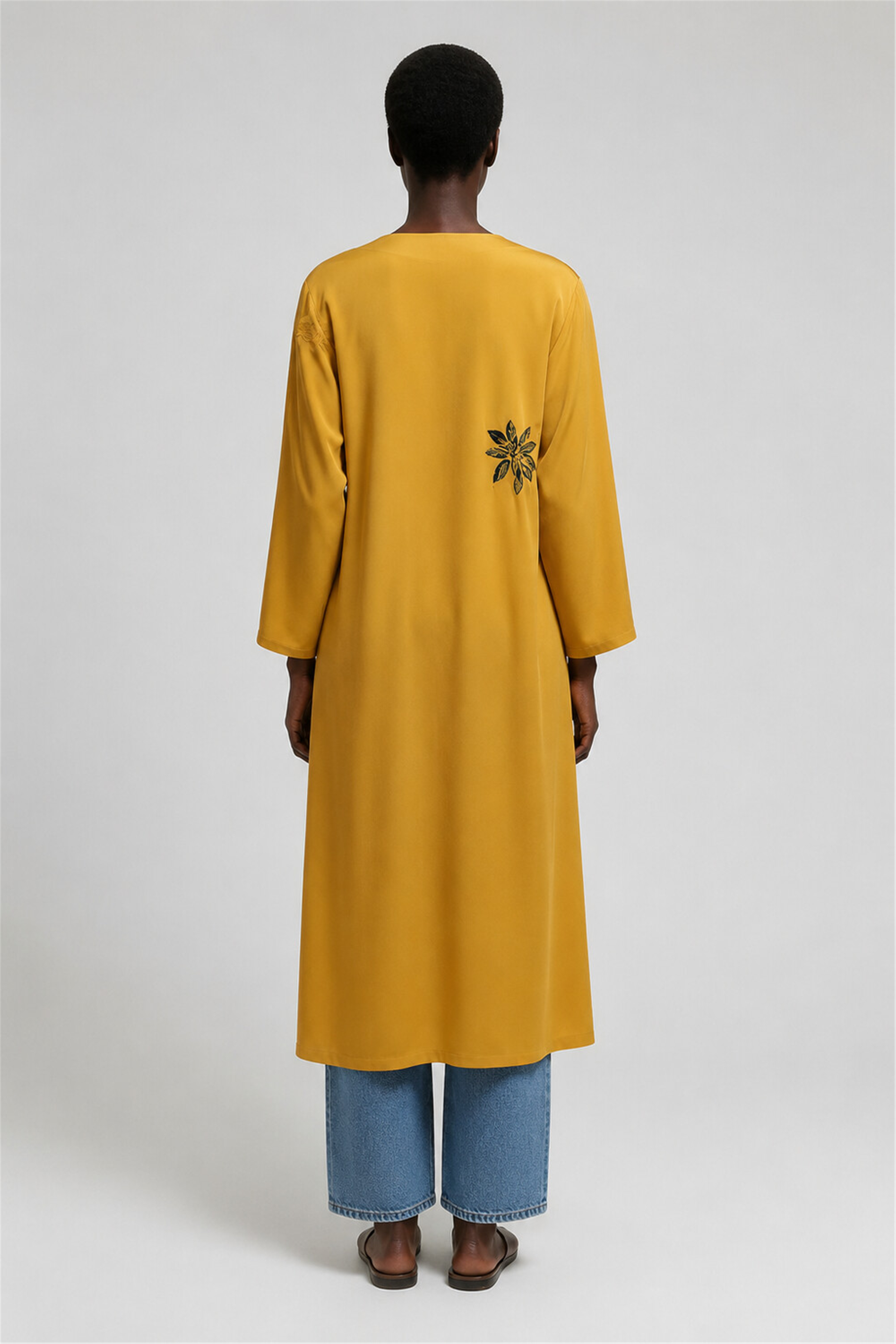 Hardal İşlemeli Kimono