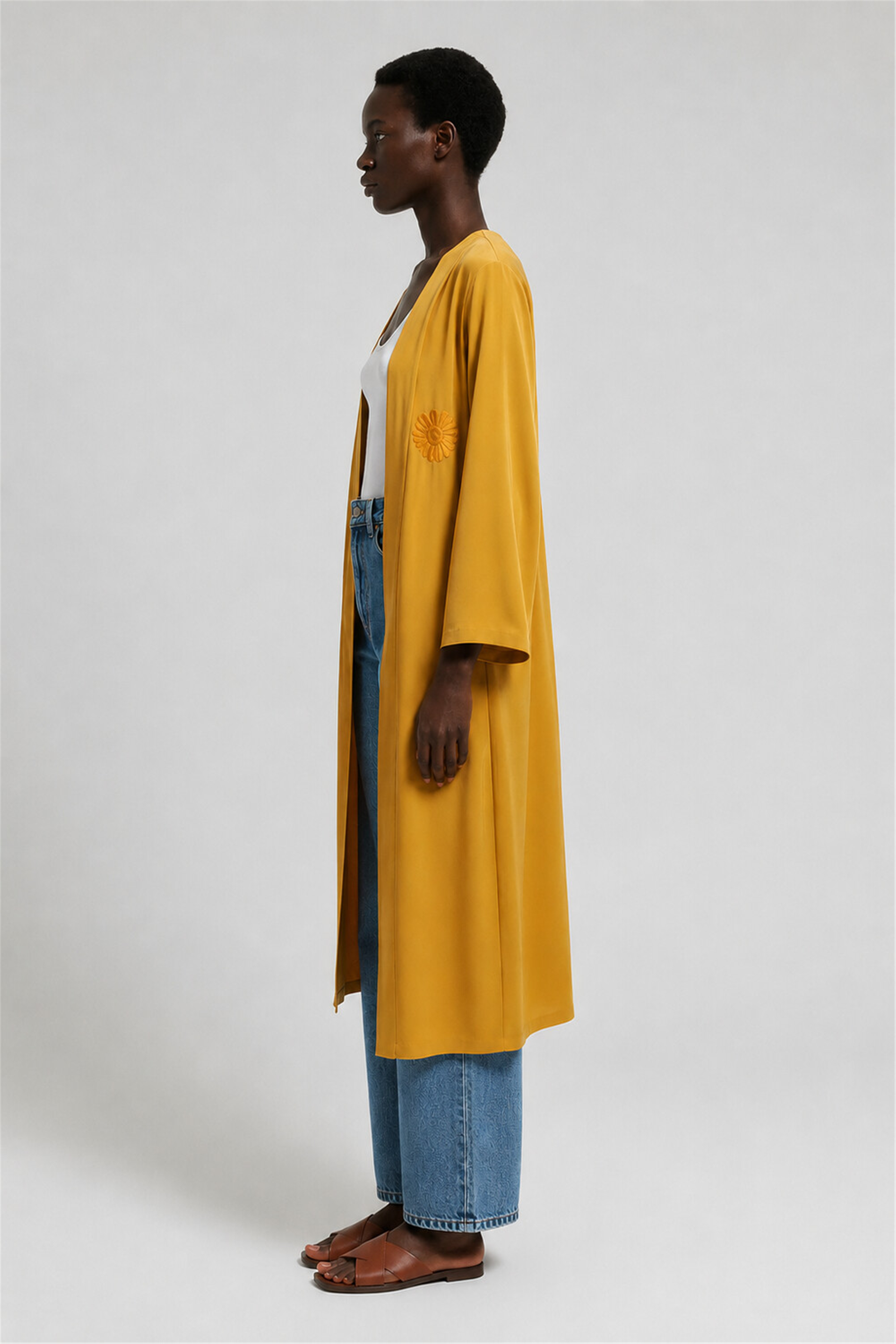 Hardal İşlemeli Kimono