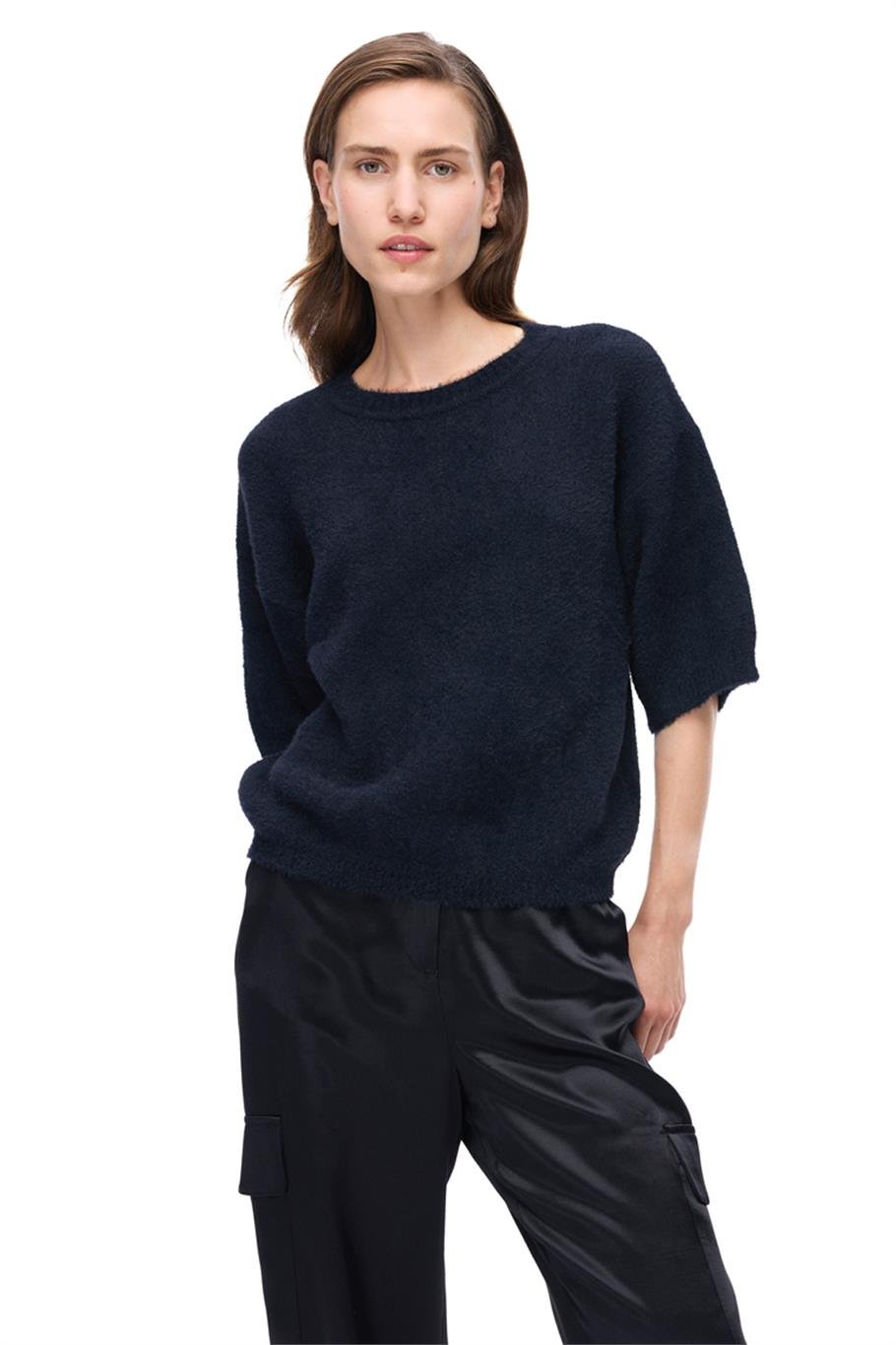 İllas Peluş Siyah Renk Kadın Triko Bluz