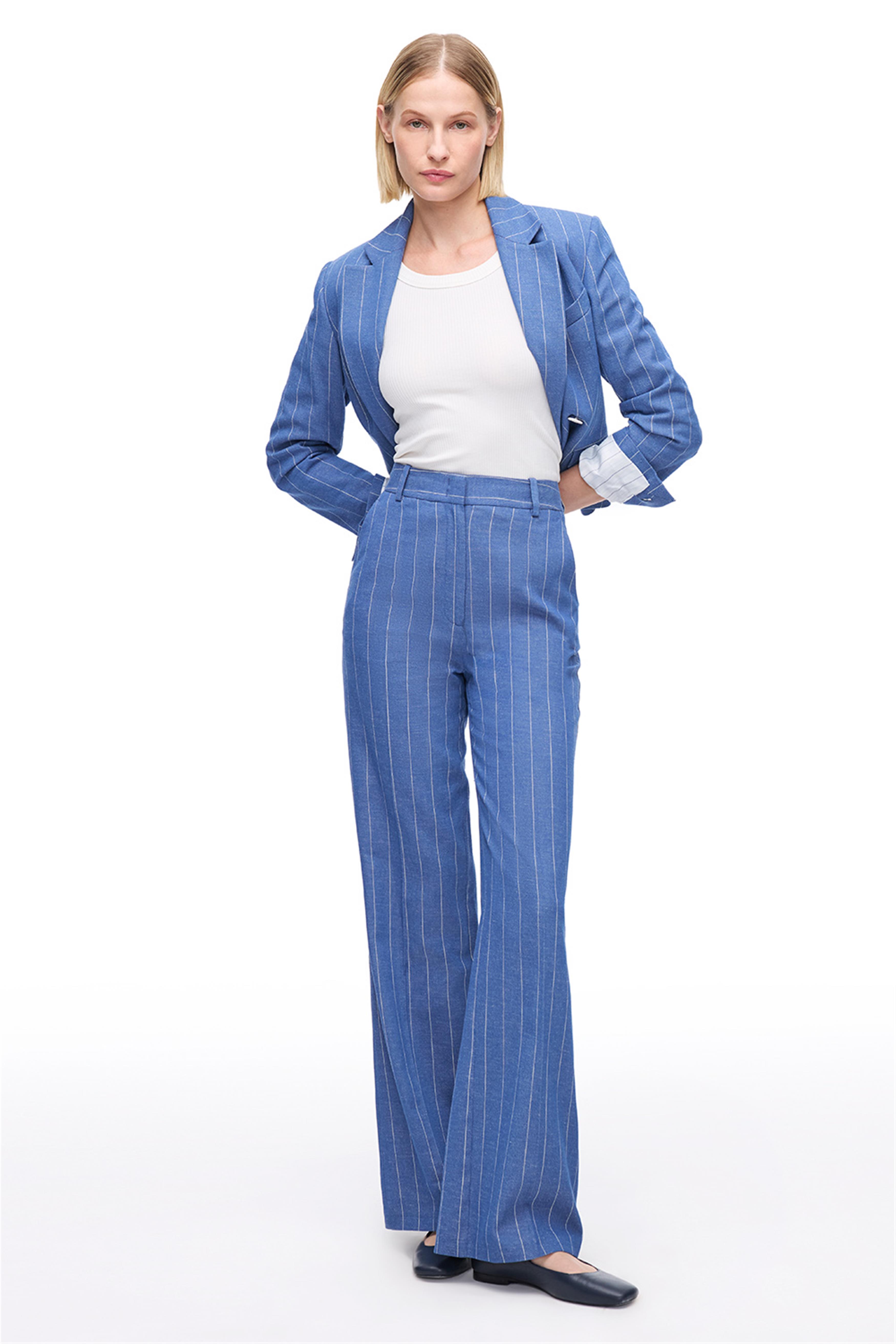 İndigo Necef Regular Fit Yüksek Bel Pantolon