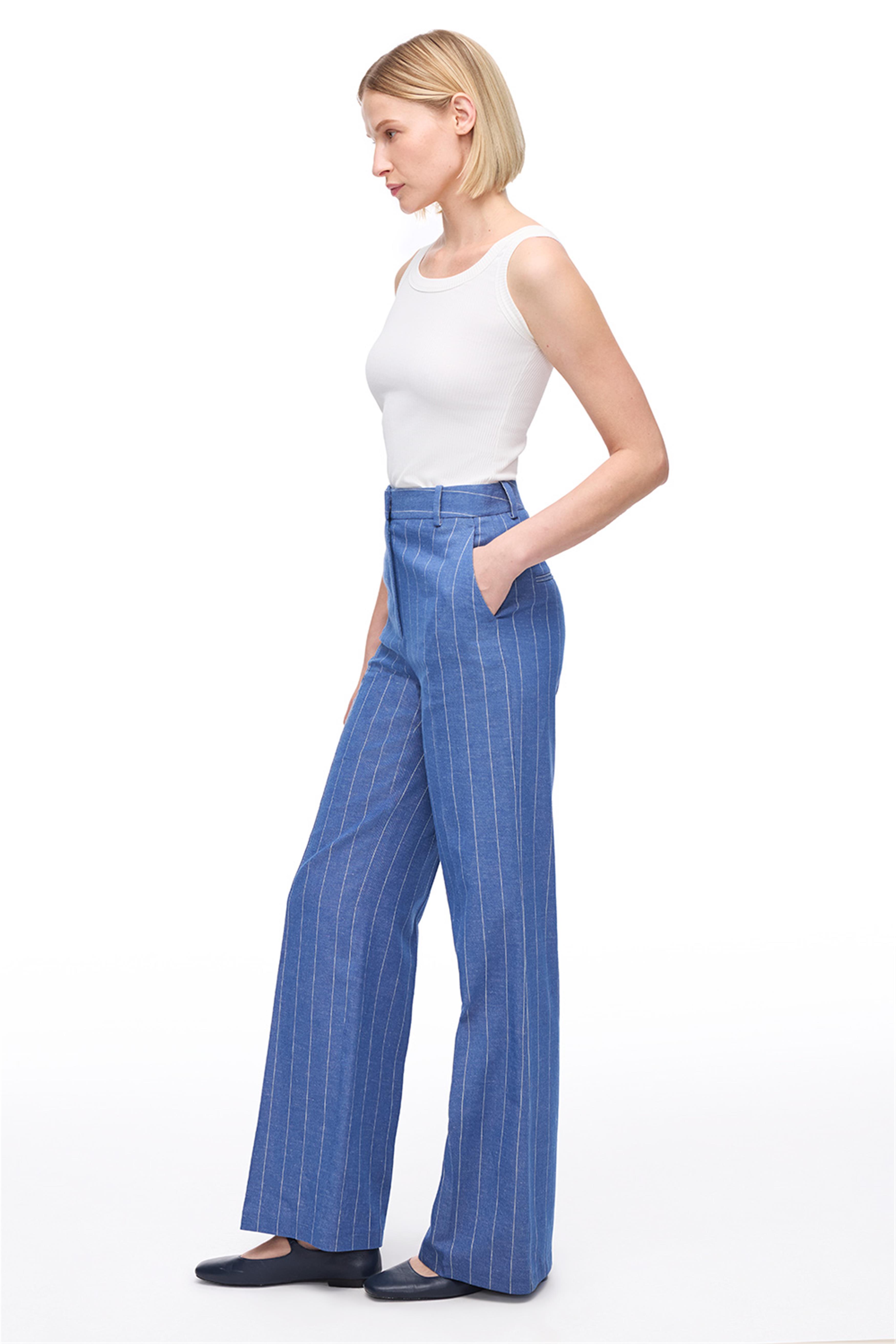 İndigo Necef Regular Fit Yüksek Bel Pantolon