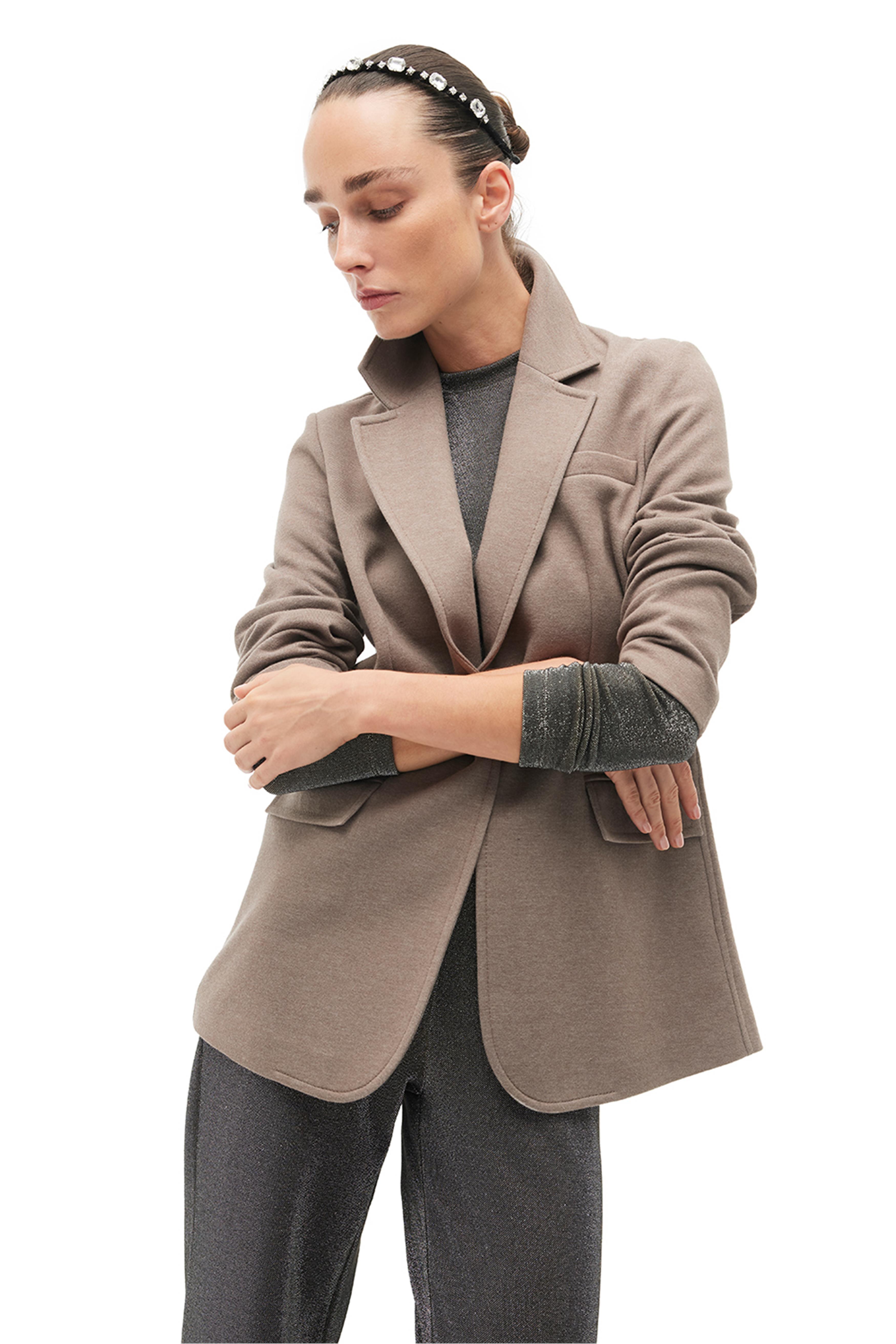 Kahverengi Klasik Yaka Ceket