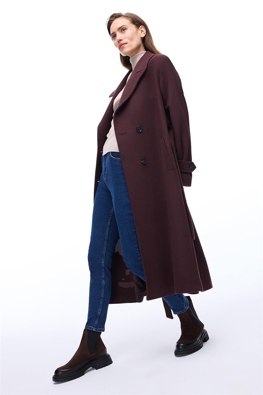 Kavya Kahverengi Renk Kadın Kaban