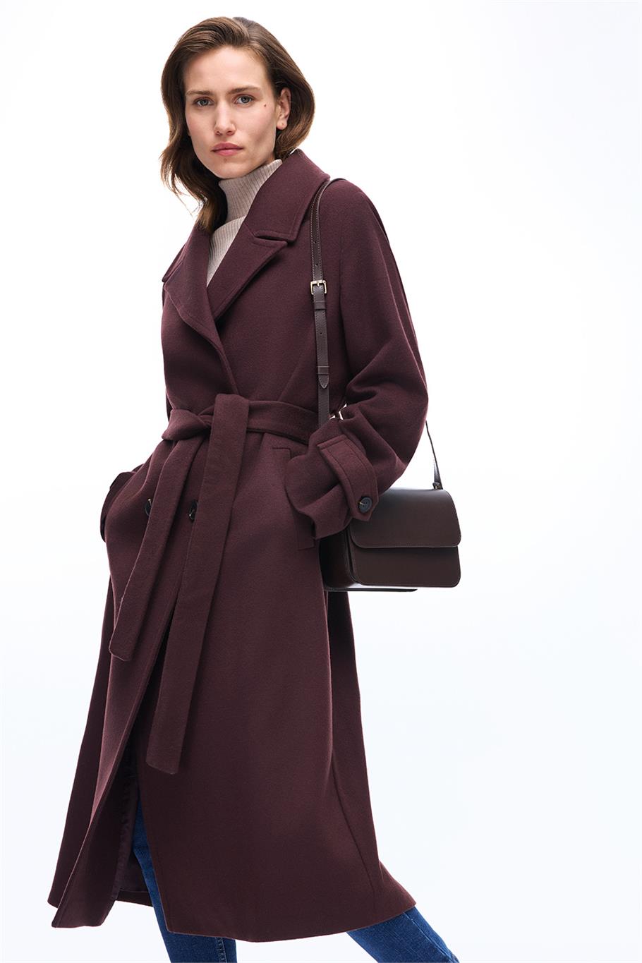 Kavya Kahverengi Renk Kadın Kaban