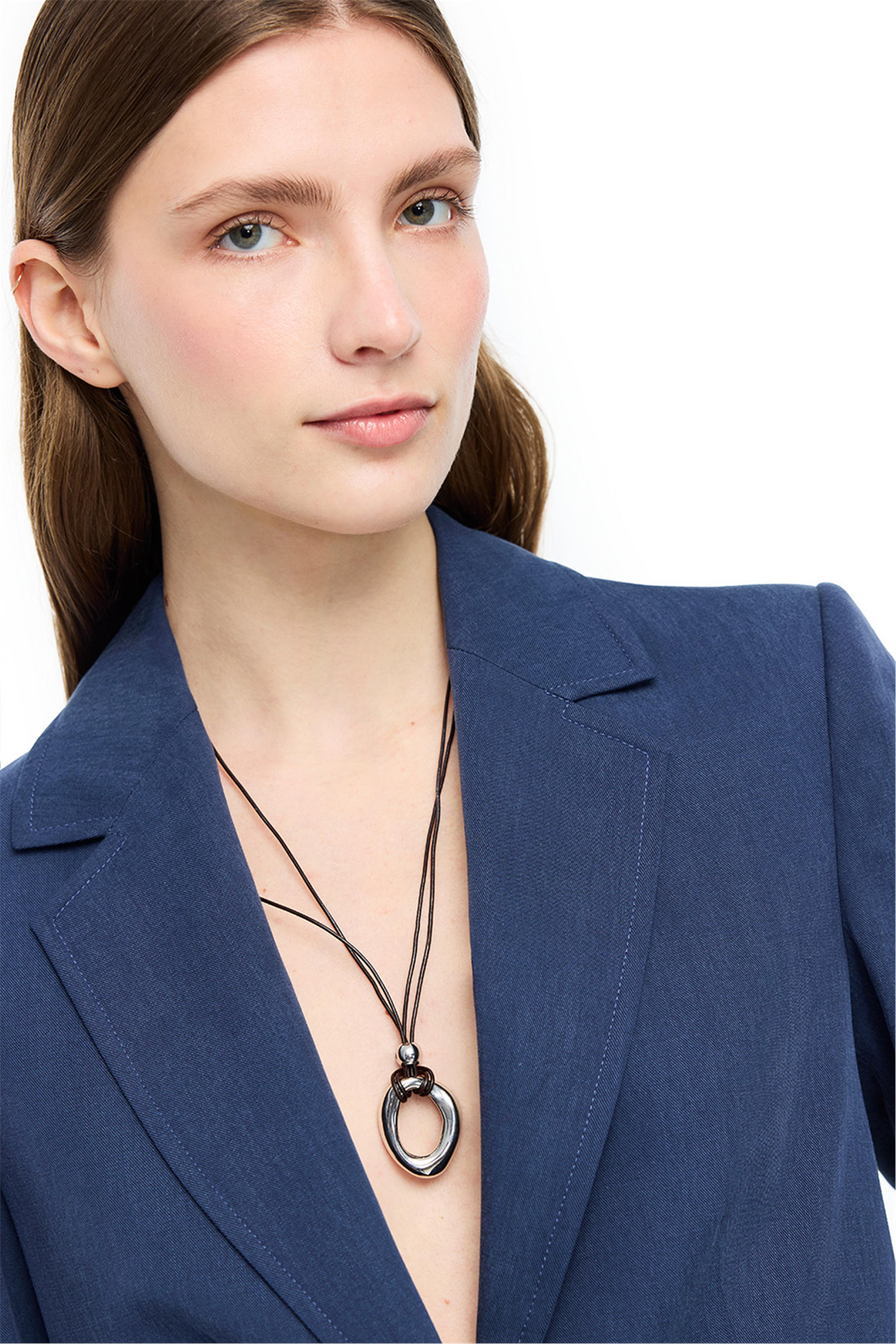 Lacivert Lyocell (TENCEL™) Cep Detaylı Klasik Ceket