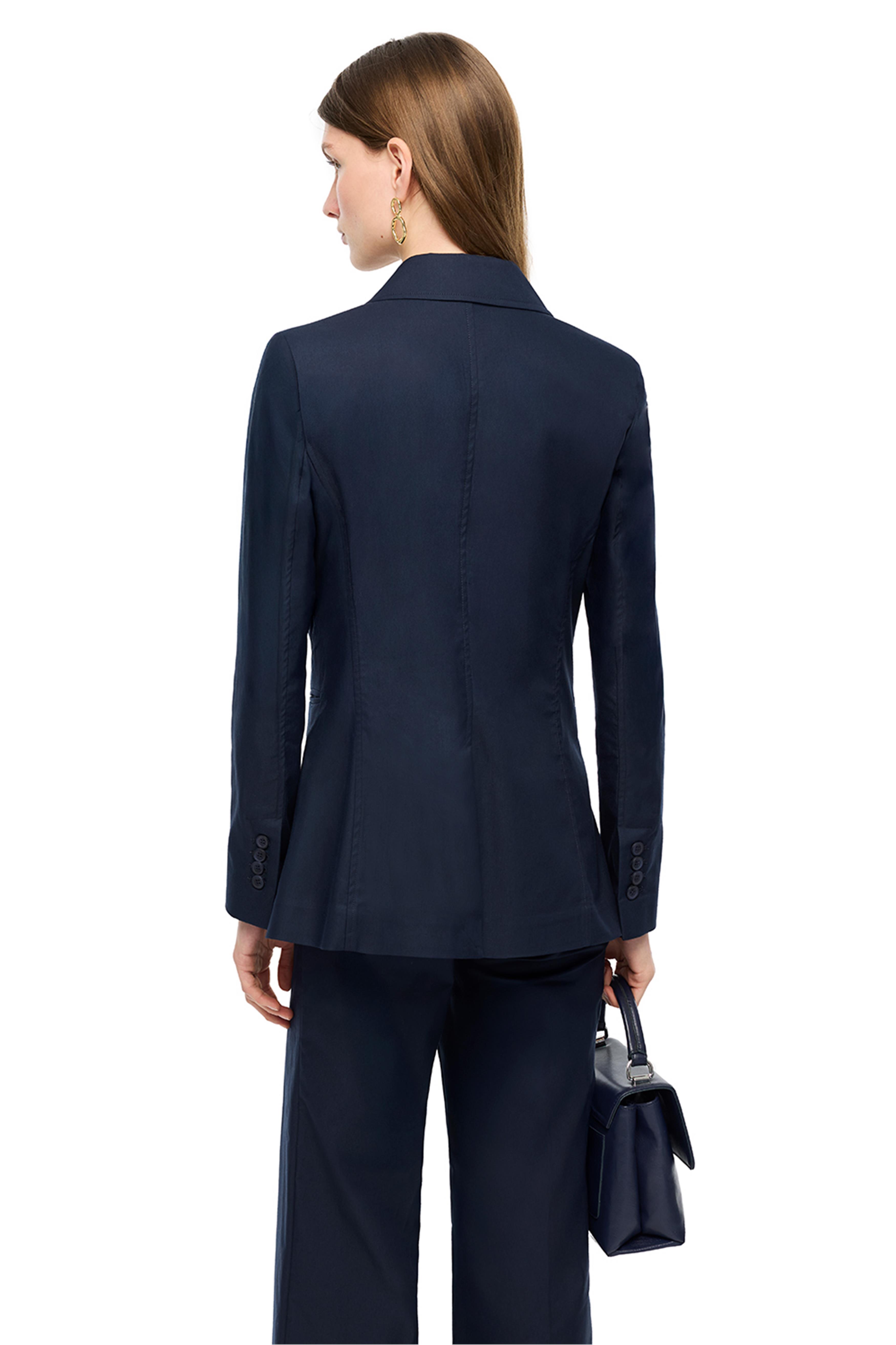 Lacivert Regular Fit Pamuklu Ceket