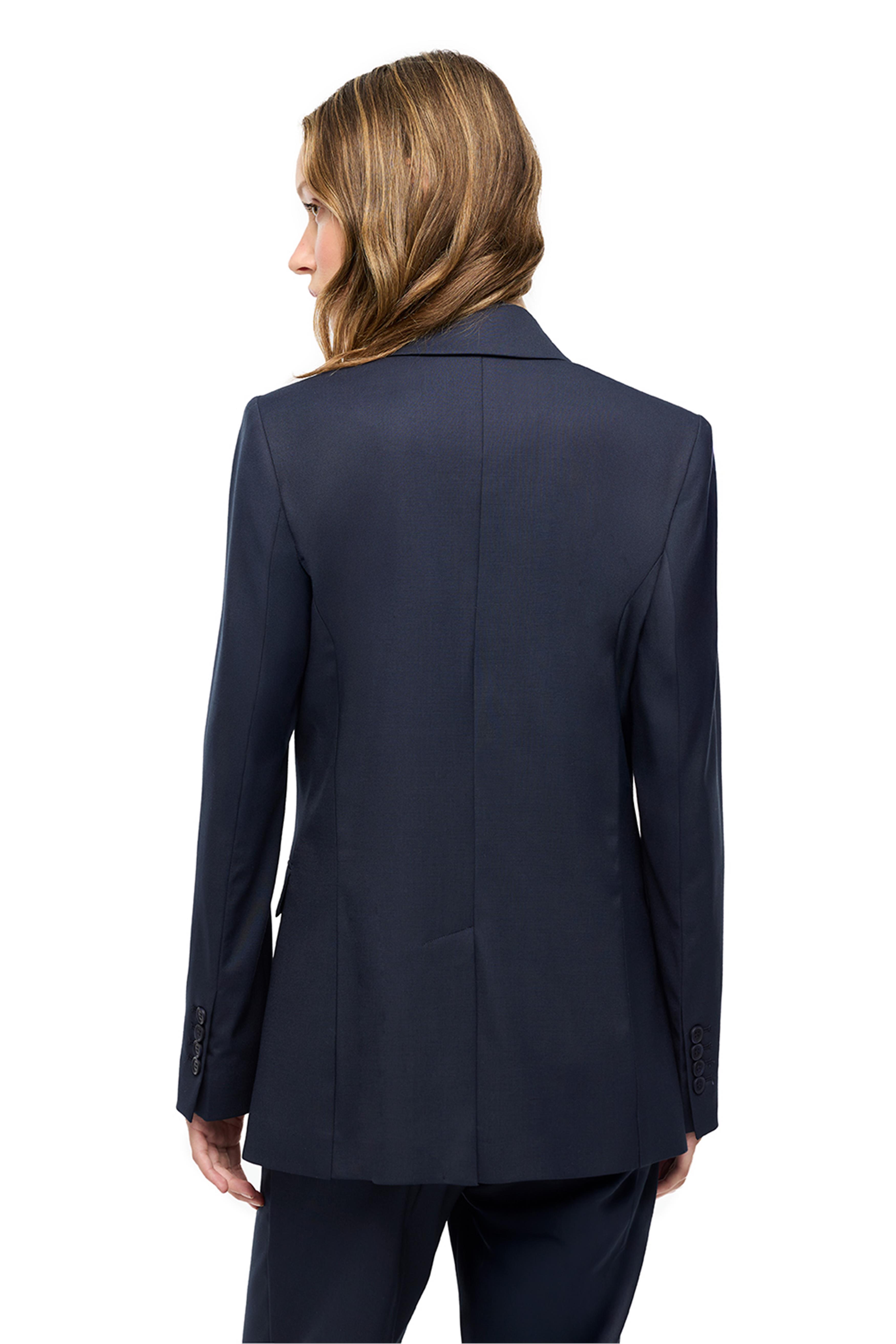 Lacivert Uzun Kollu Regular Fit Ceket