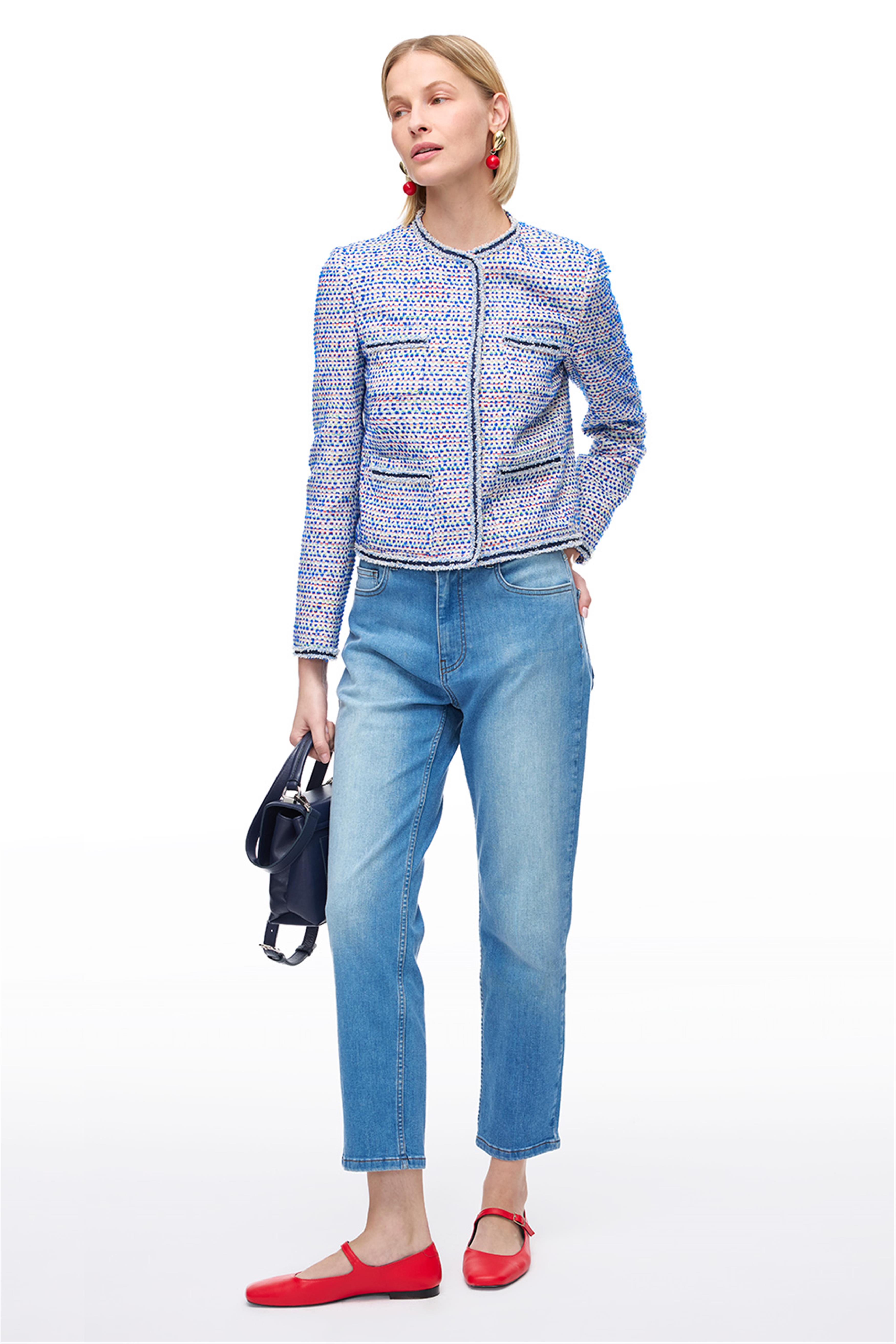 Mavi Yüksek Bel Slim Fit Denim Pantolon