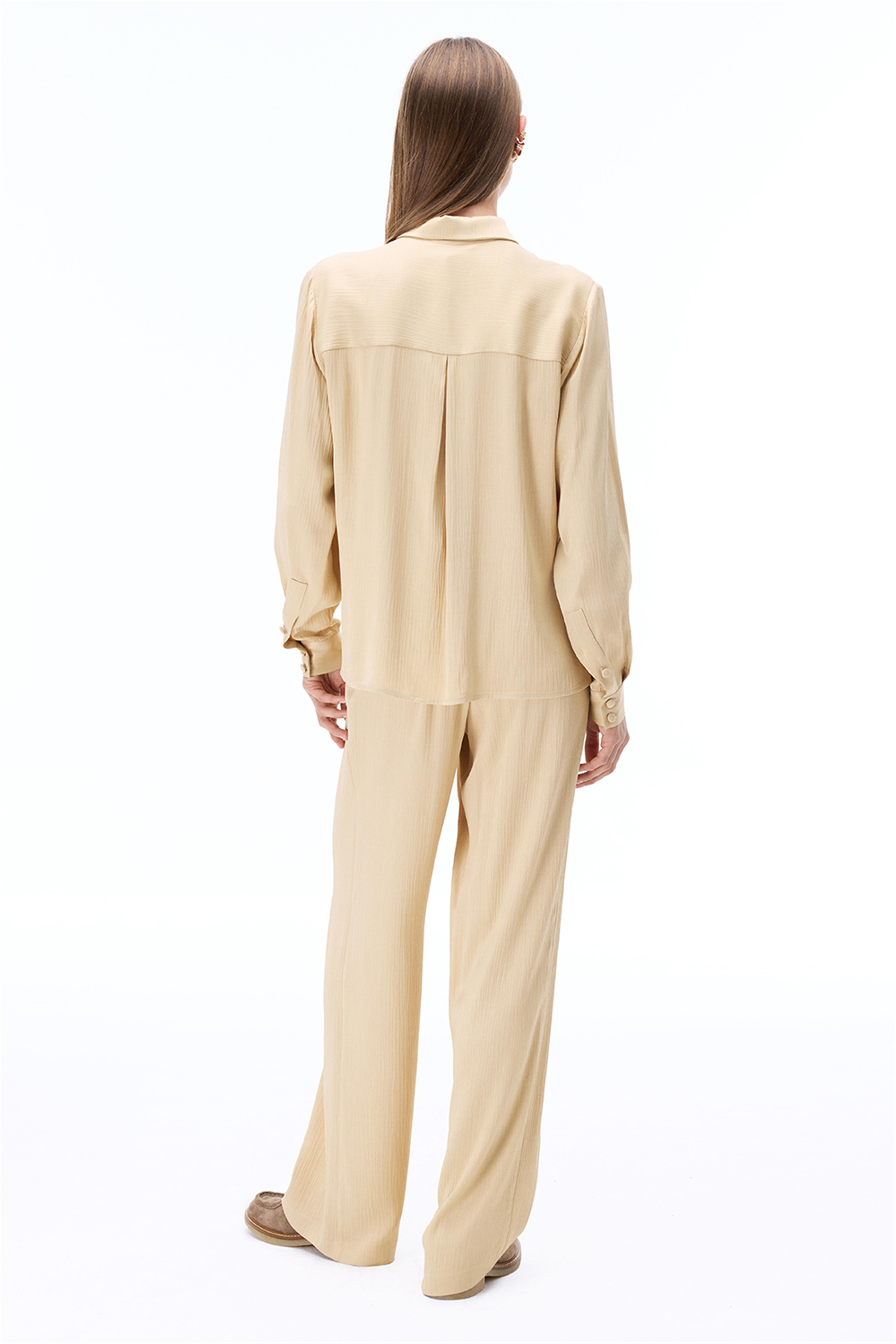 Mudita Geniş Paça Acık deve tuyu Renk Kadın Pantolon