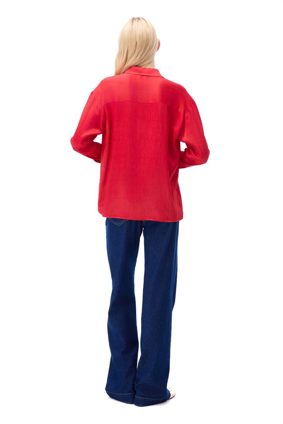 Mudita Kırmızı Renk Kadın Gömlek