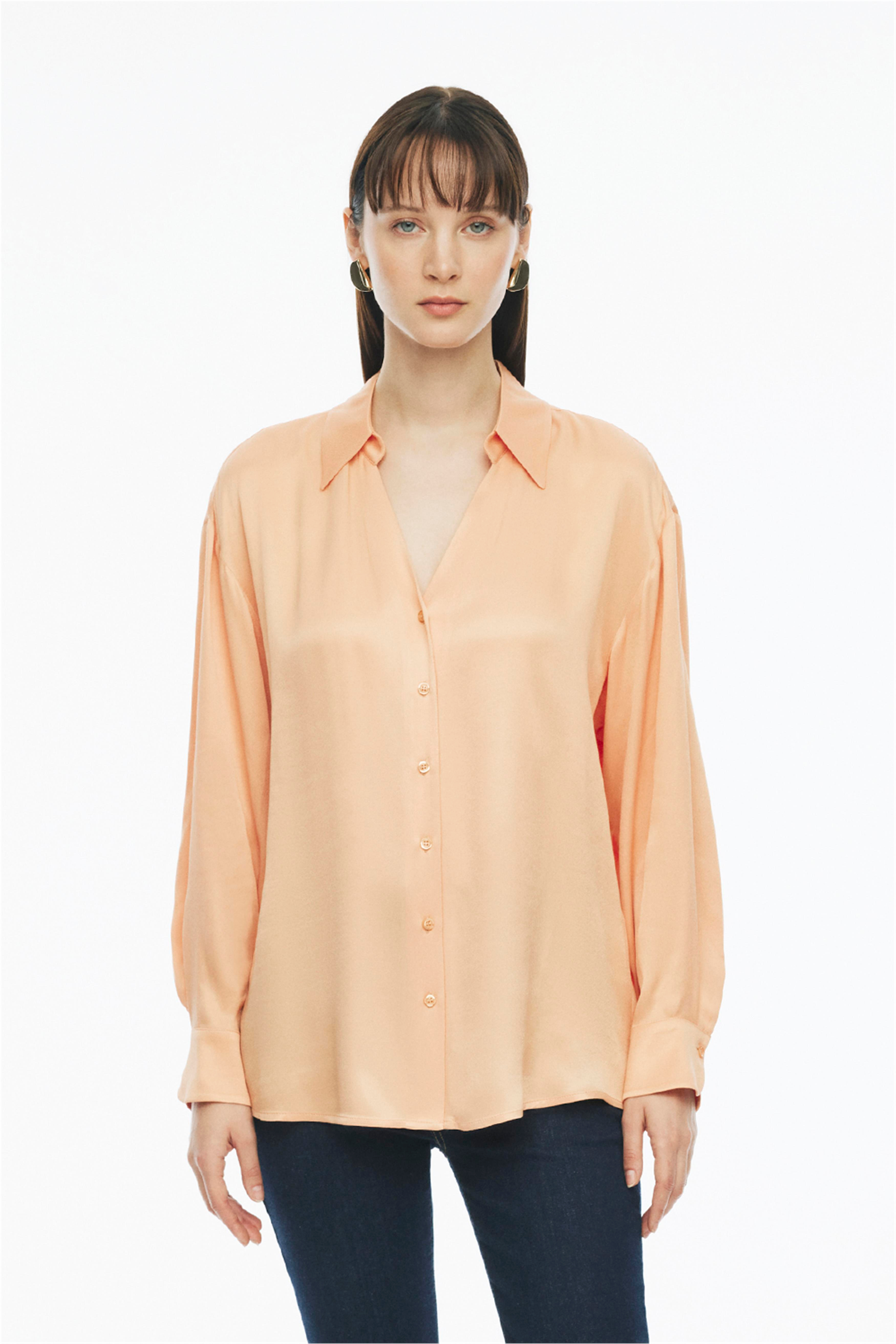 Rainer Bej Renk Regular Fit Gömlek Yaka Tulum