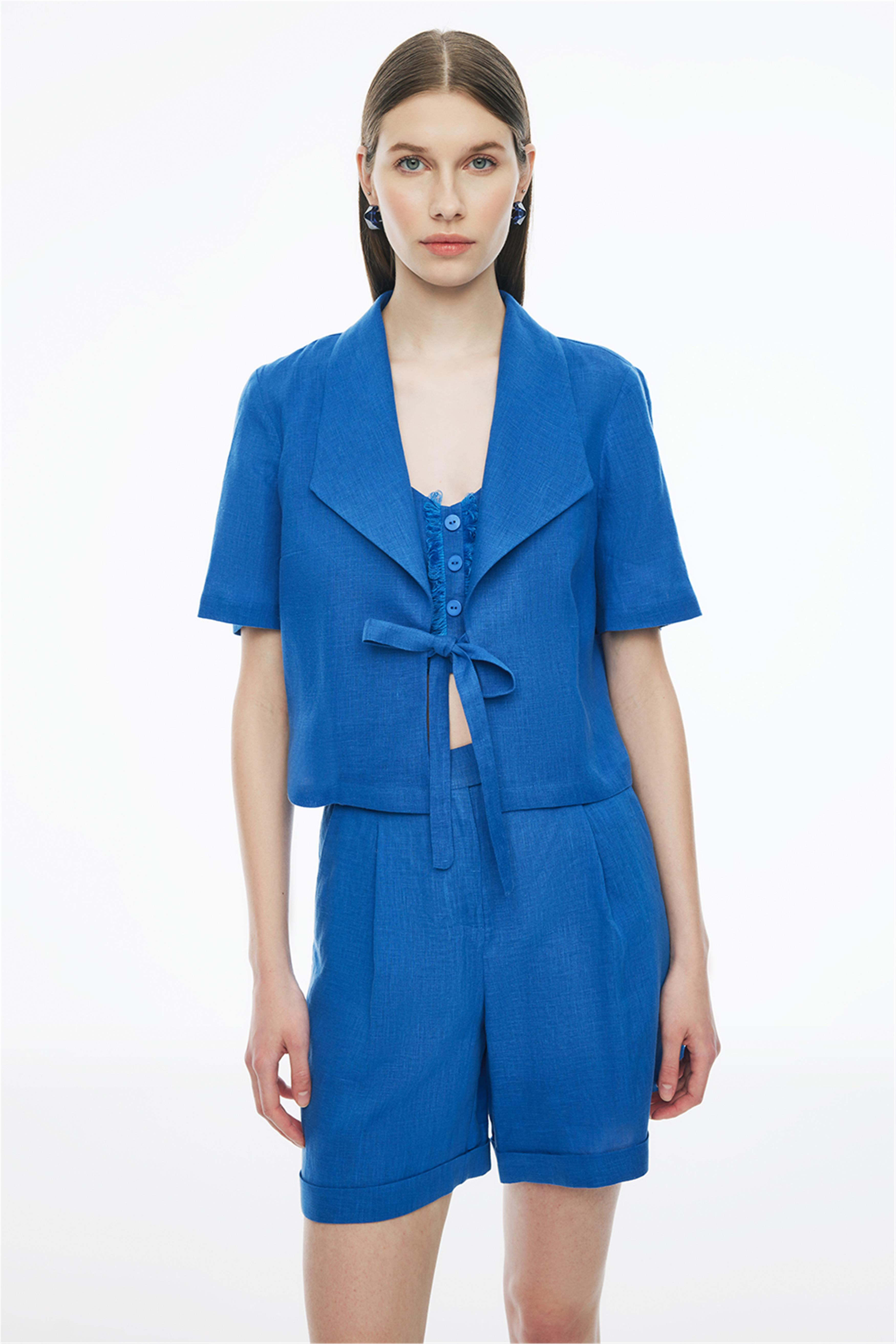 Rainer Bej Renk Regular Fit Gömlek Yaka Tulum