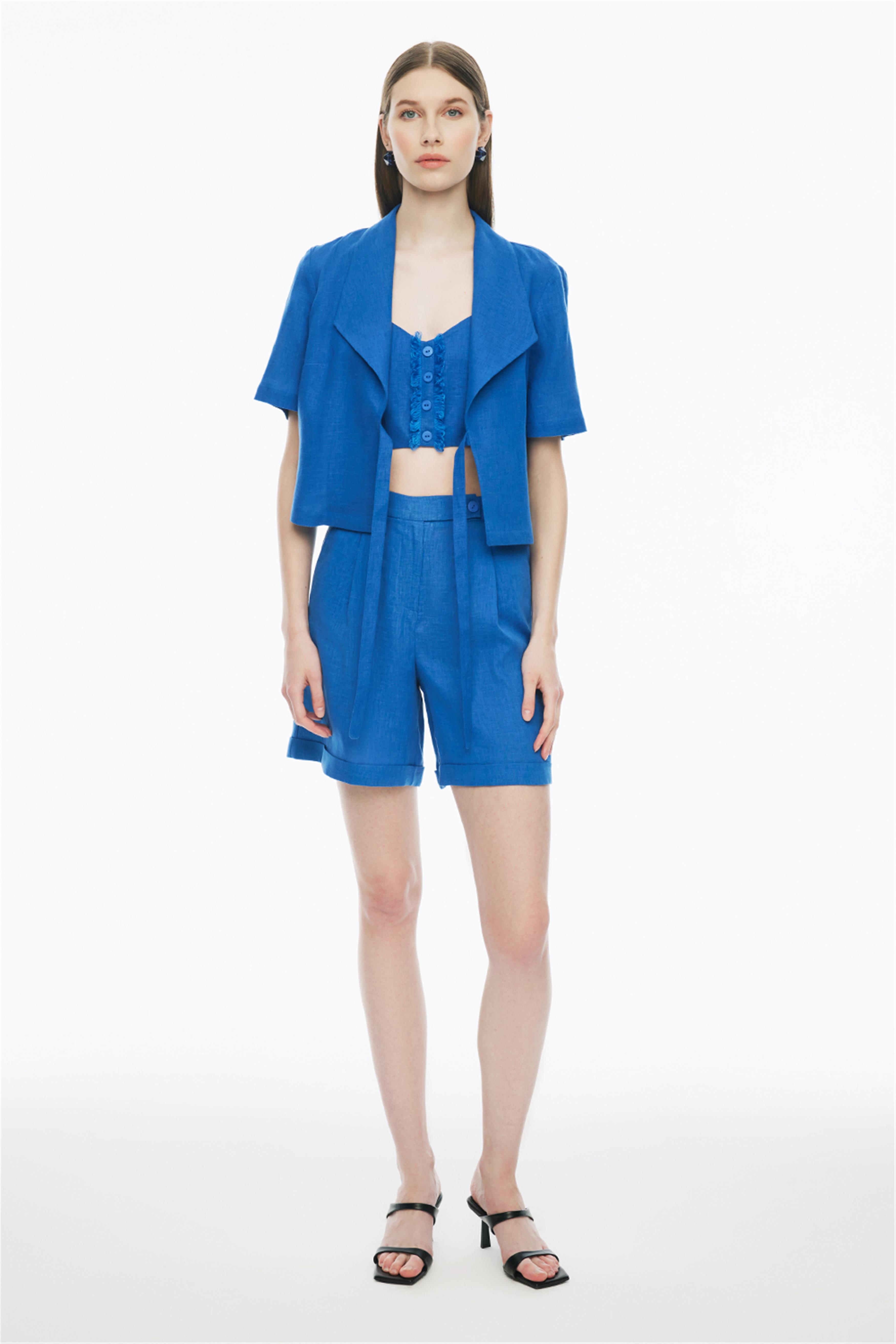 Rainer Bej Renk Regular Fit Gömlek Yaka Tulum