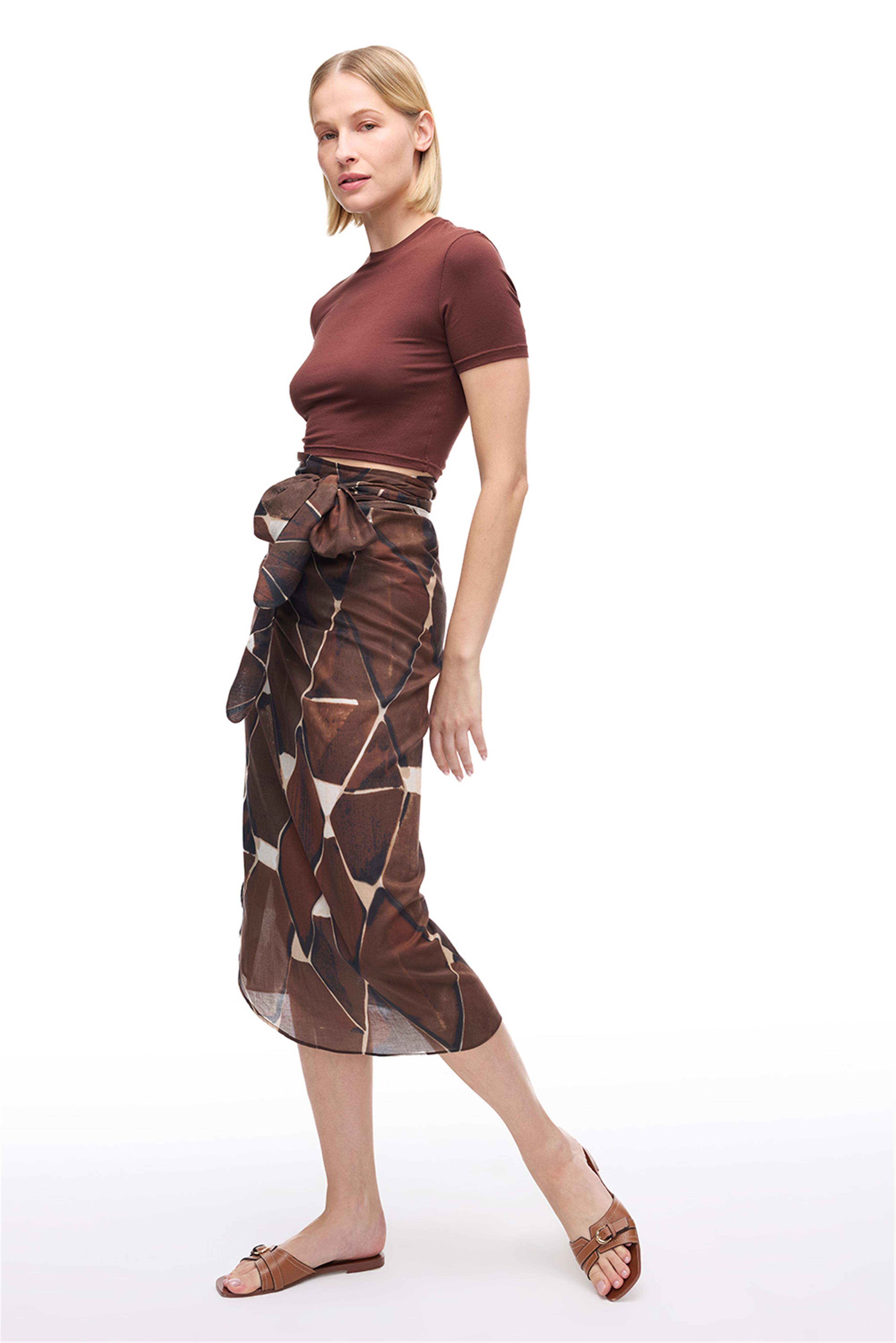 Resort Siyah Renk Rahat Kalıp Pareo