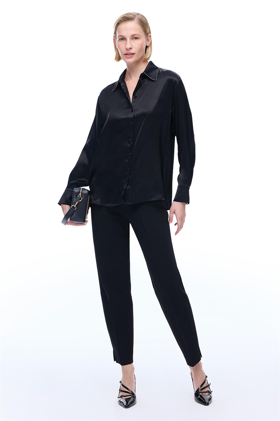 Safira Siyah Renk Kadın Gömlek