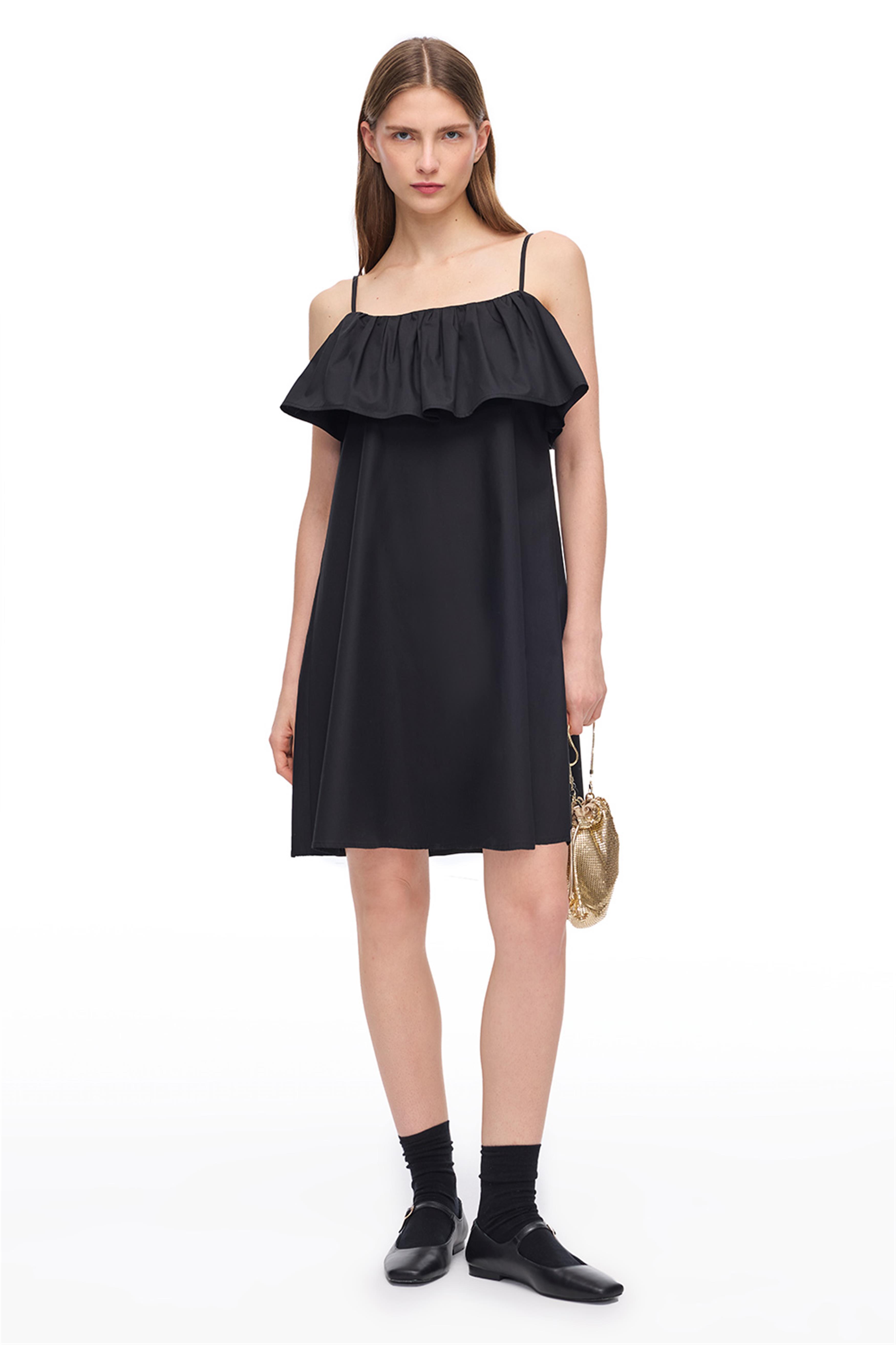 Siyah Albas Mini Boy Elbise